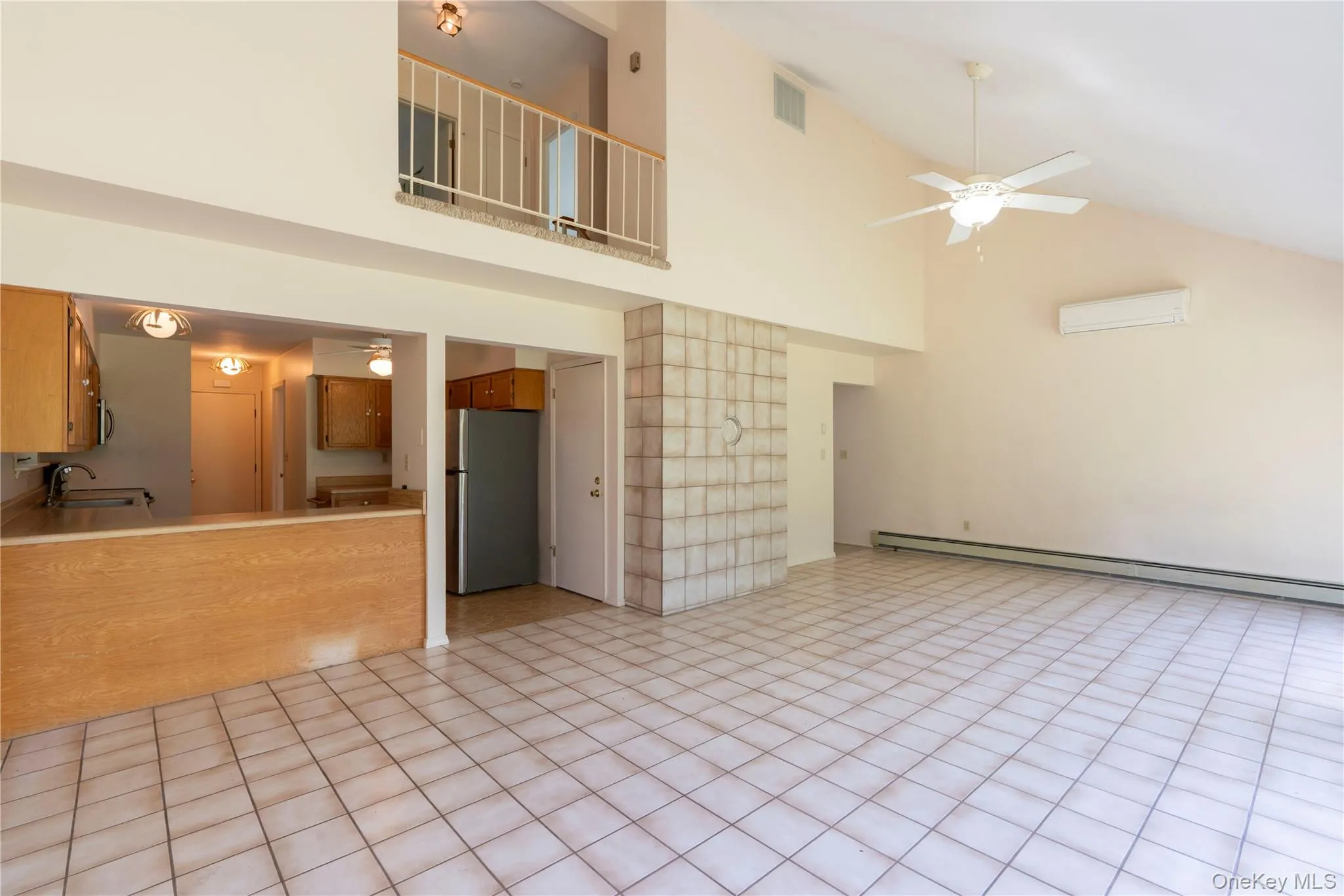 Wood Stove Chimney, Ceiling Fan & Tile Floors Wood Stove Chimney, Ceiling Fan & Tile Floors
