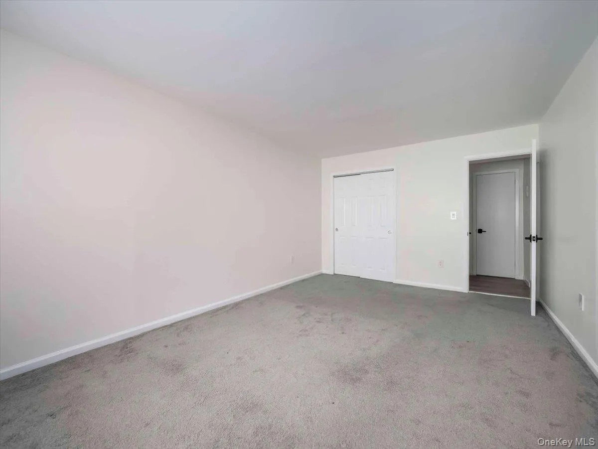 Spacious room featuring neutral carpeting, light-toned walls, and white baseboards Spacious room featuring neutral carpeting, light-toned walls, and white baseboards