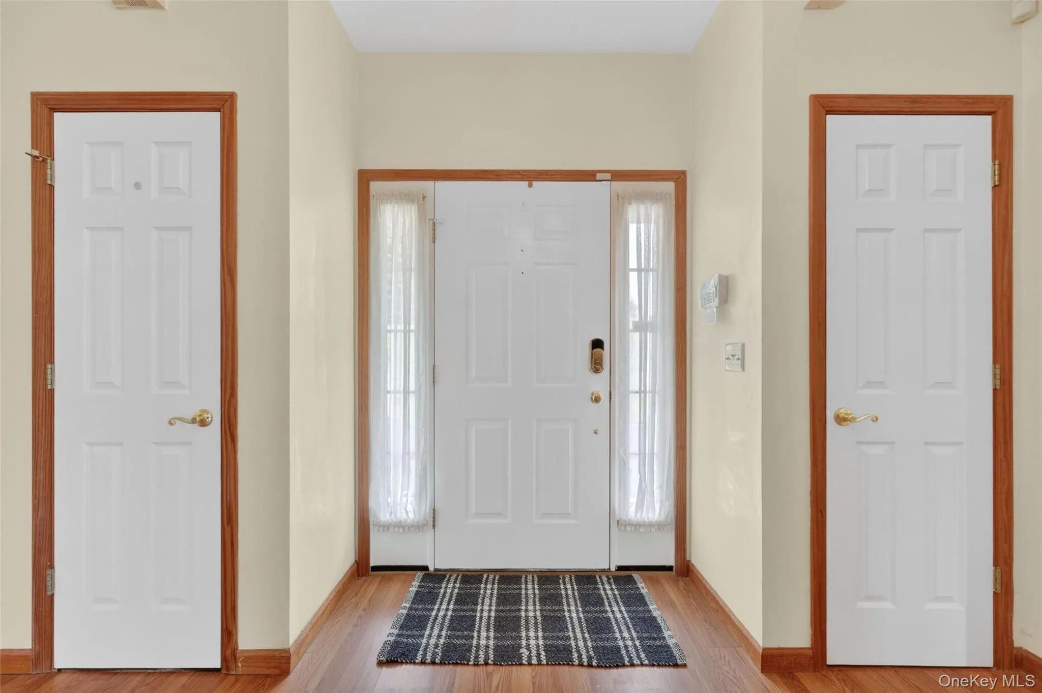Large entryway with two closets Large entryway with two closets