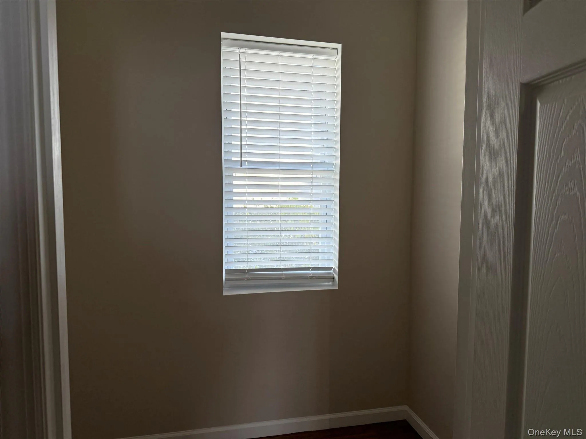 Spare room with baseboards and dark wood-style floors Spare room with baseboards and dark wood-style floors