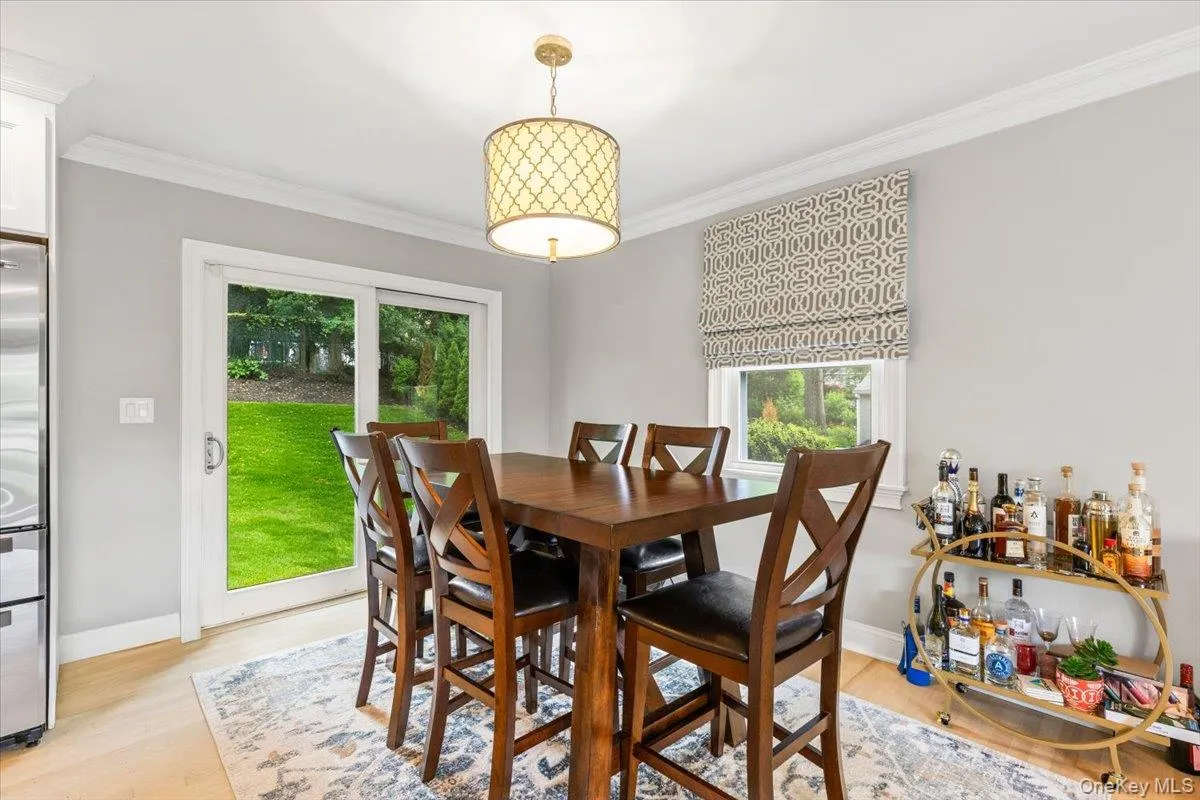 Dining area leading to patio door Dining area leading to patio door