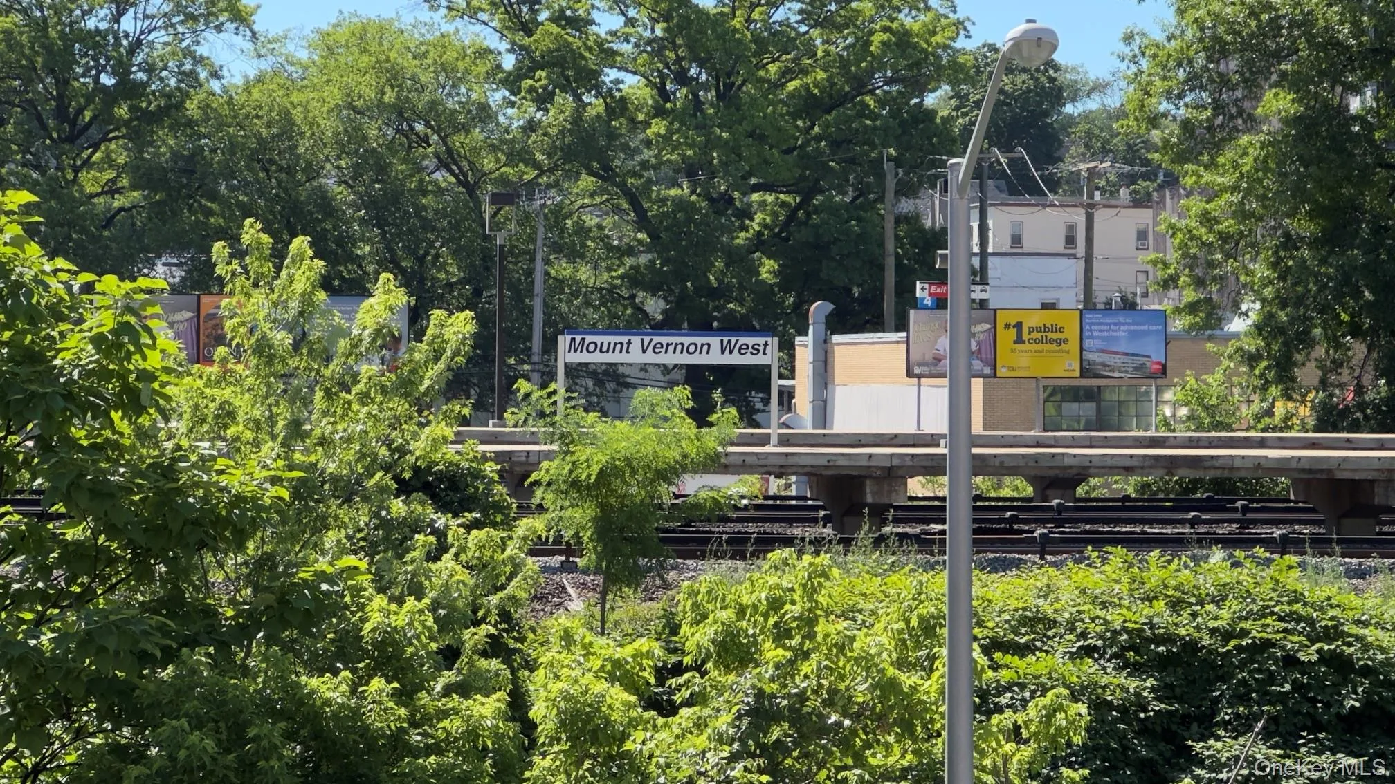 View from outside lobby shows Mt Vernon West train station View from outside lobby shows Mt Vernon West train station