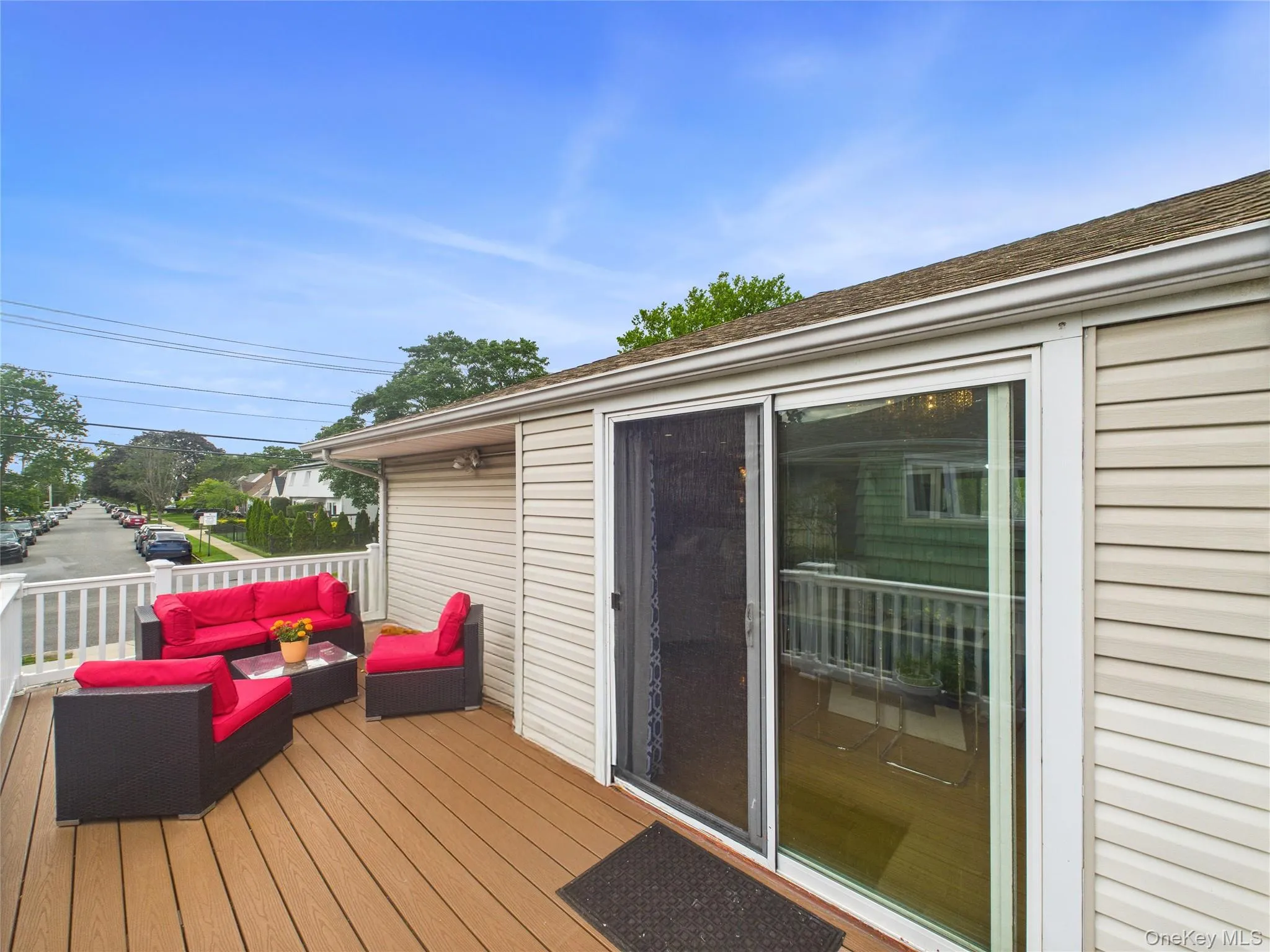 Wooden terrace featuring outdoor lounge area Wooden terrace featuring outdoor lounge area