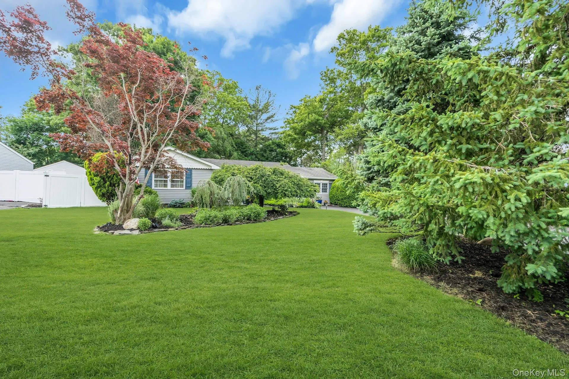 Front Side Yard With Lush Landscaping Front Side Yard With Lush Landscaping