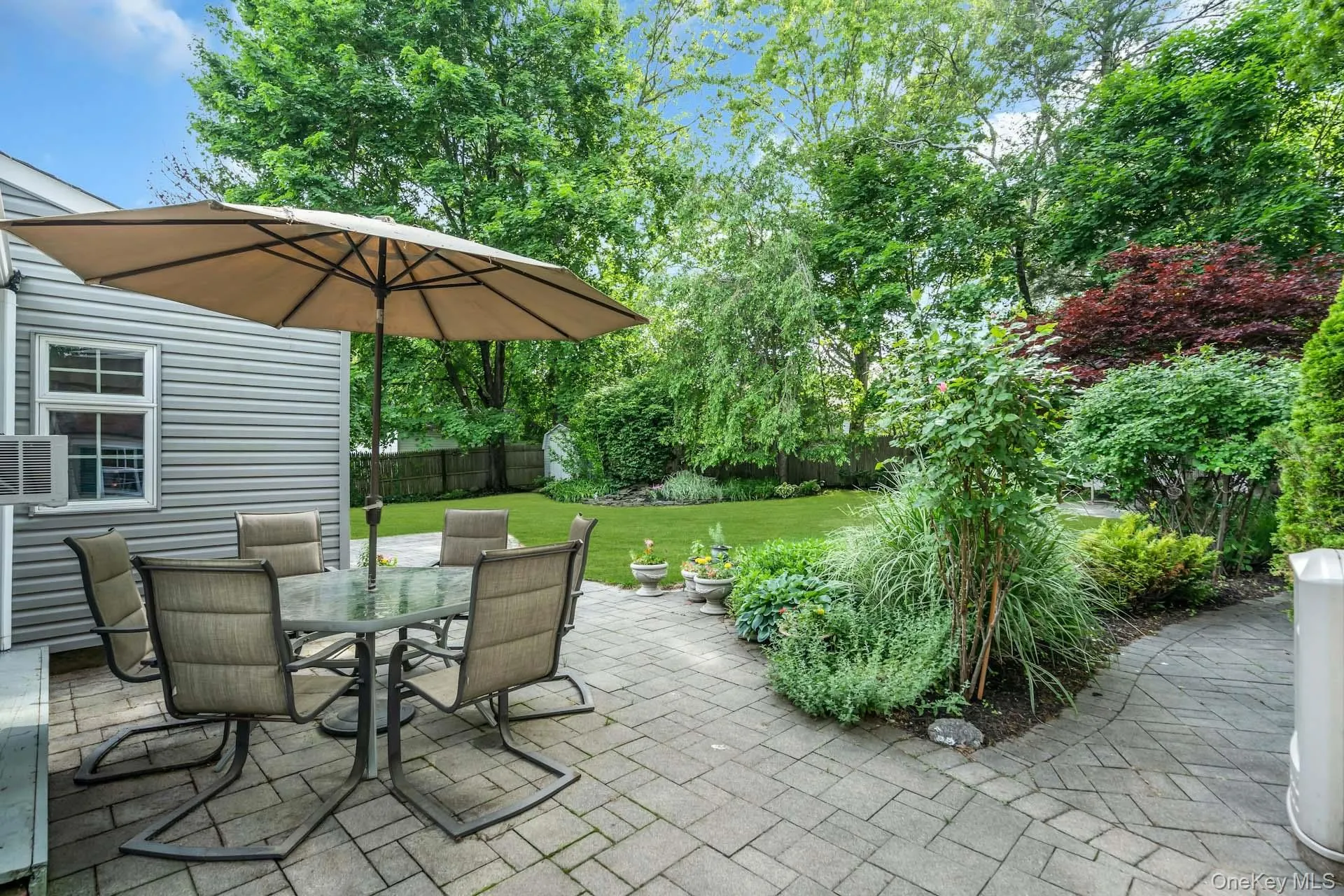 Paver Patio In Beautiful Backyard Paver Patio In Beautiful Backyard