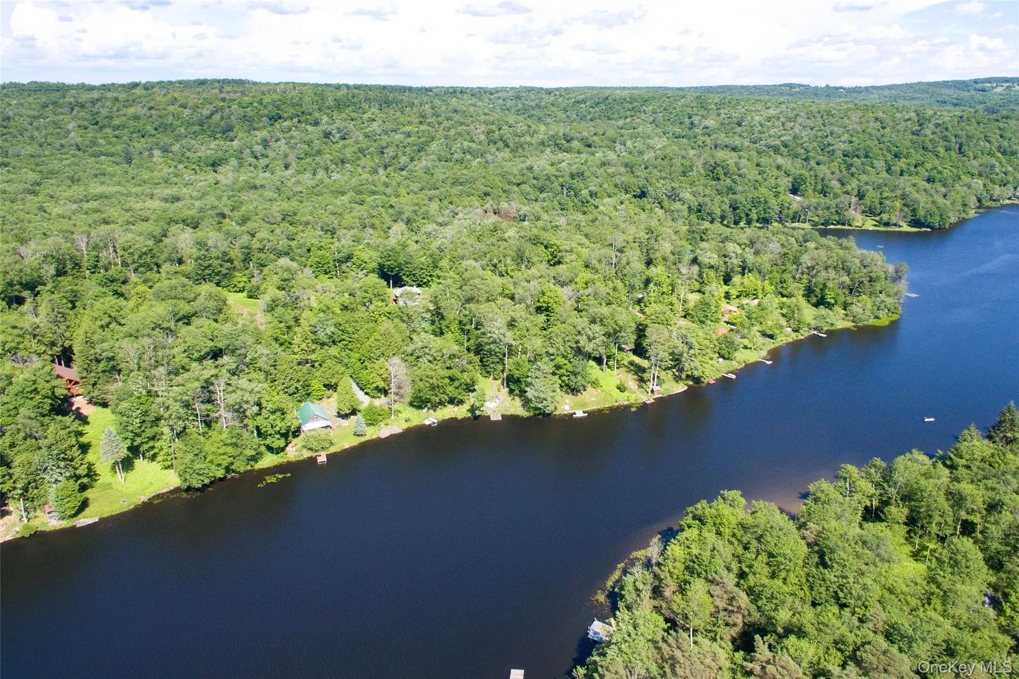 Overhead view of the lake Overhead view of the lake
