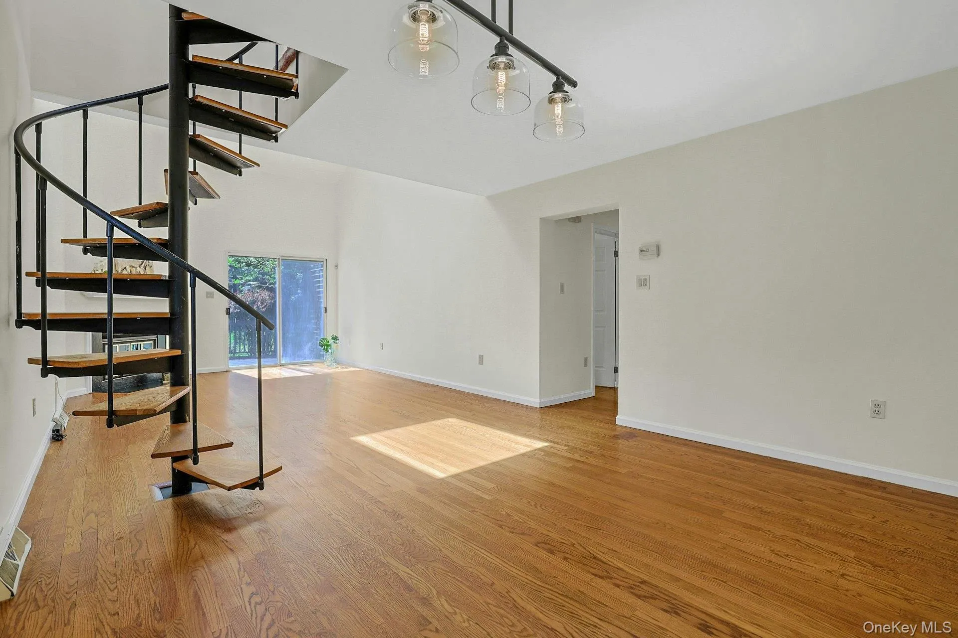 Spiral stairs to loft and third bedroom Spiral stairs to loft and third bedroom