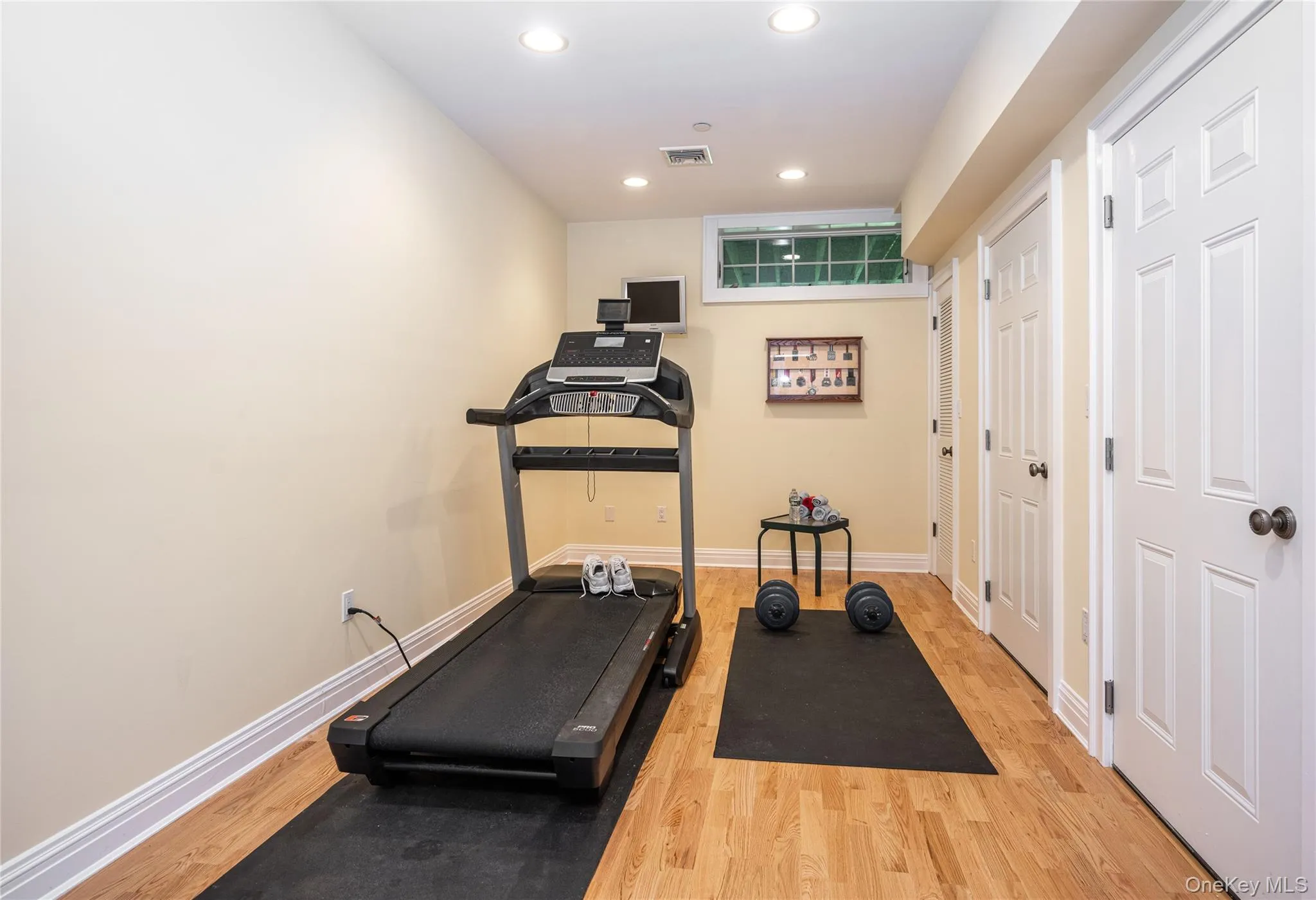 Lower level gym. Lower level gym.