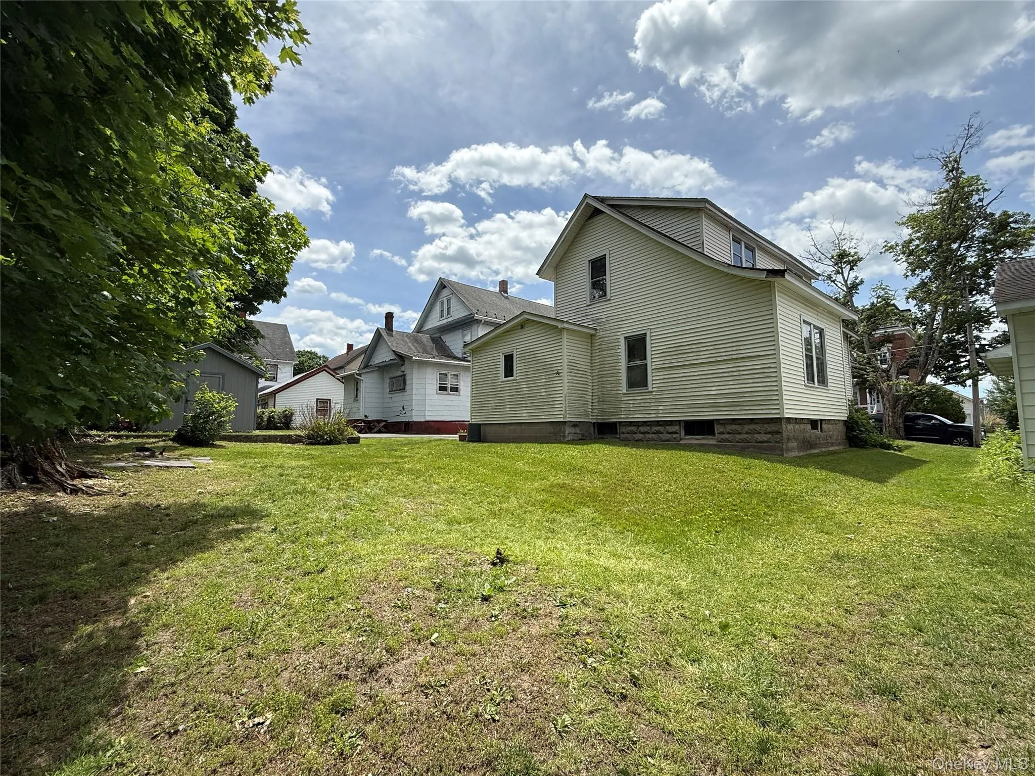 Back of home and yard Back of home and yard