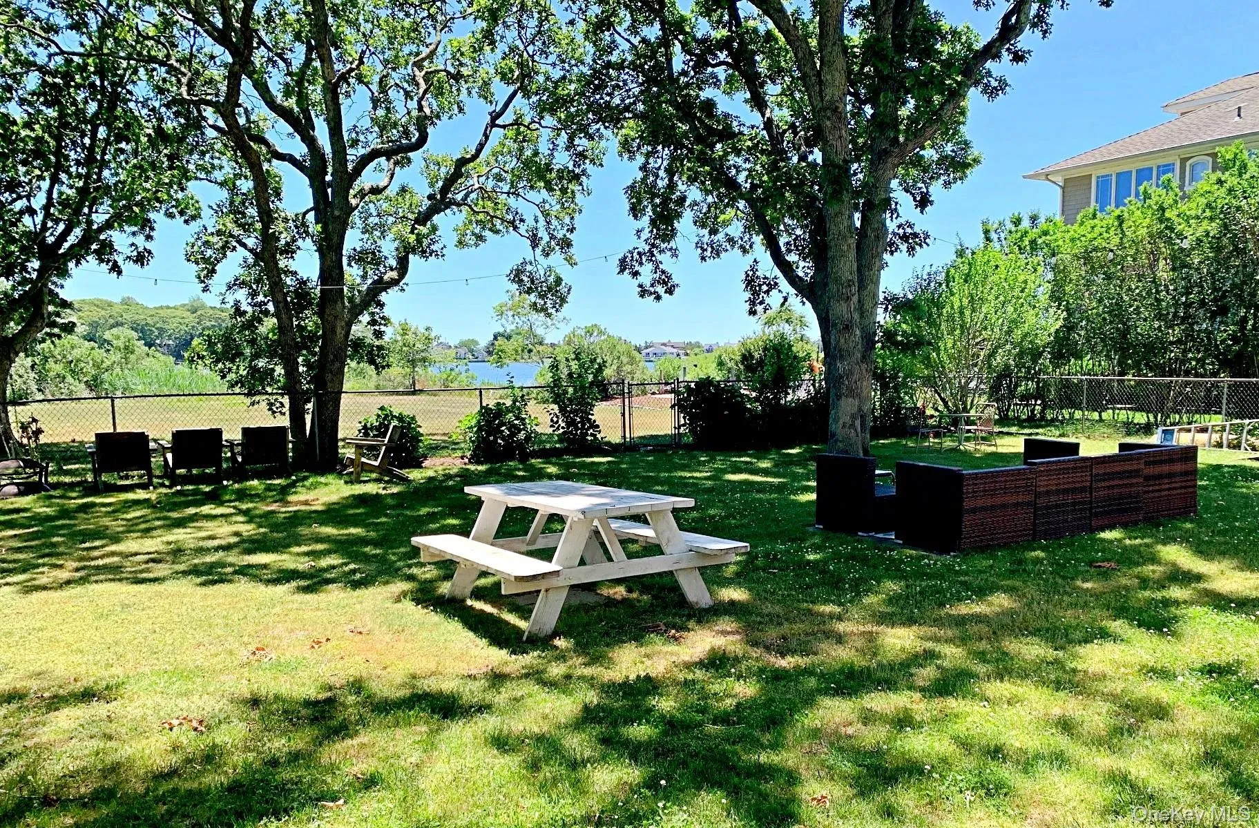 Fenced yard area Fenced yard area