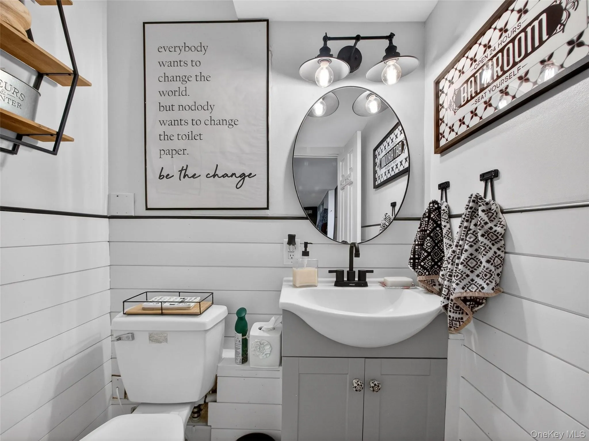 Bathroom with vanity and toilet Bathroom with vanity and toilet