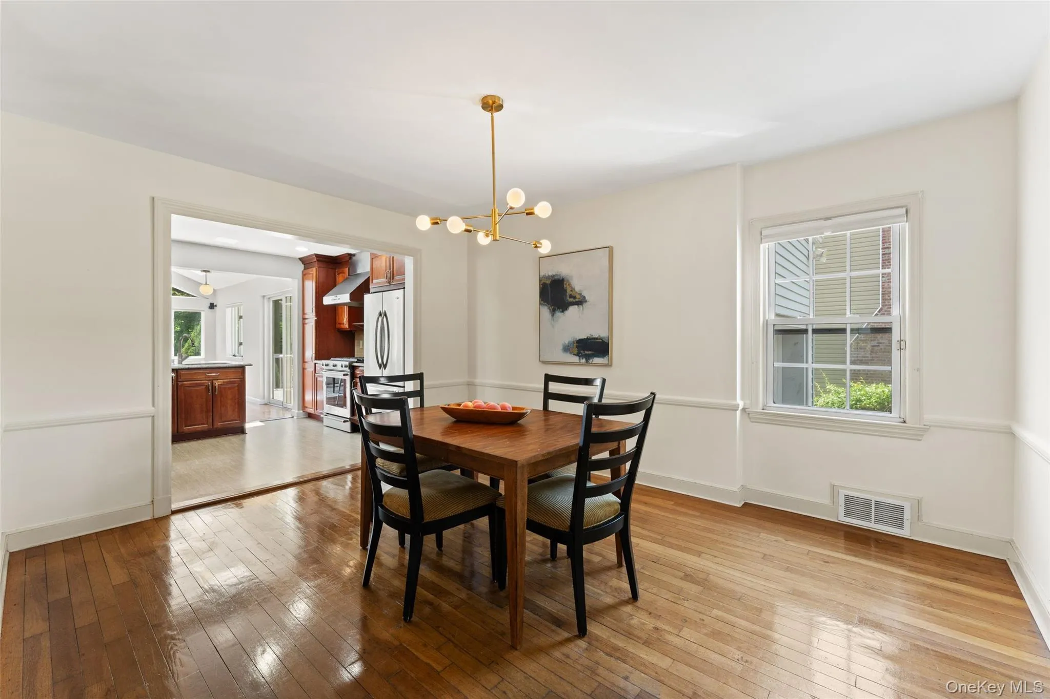 Dining room with hardwood floors Dining room with hardwood floors