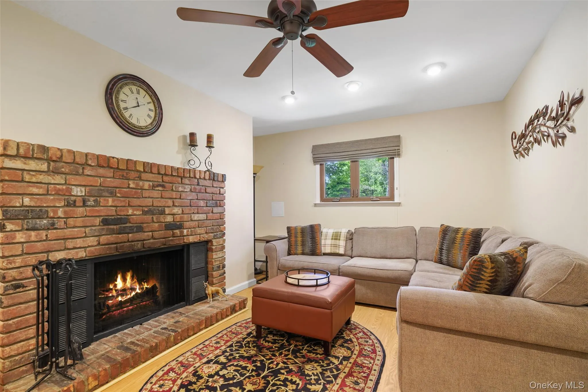 Family Room with wood burning fireplace Family Room with wood burning fireplace