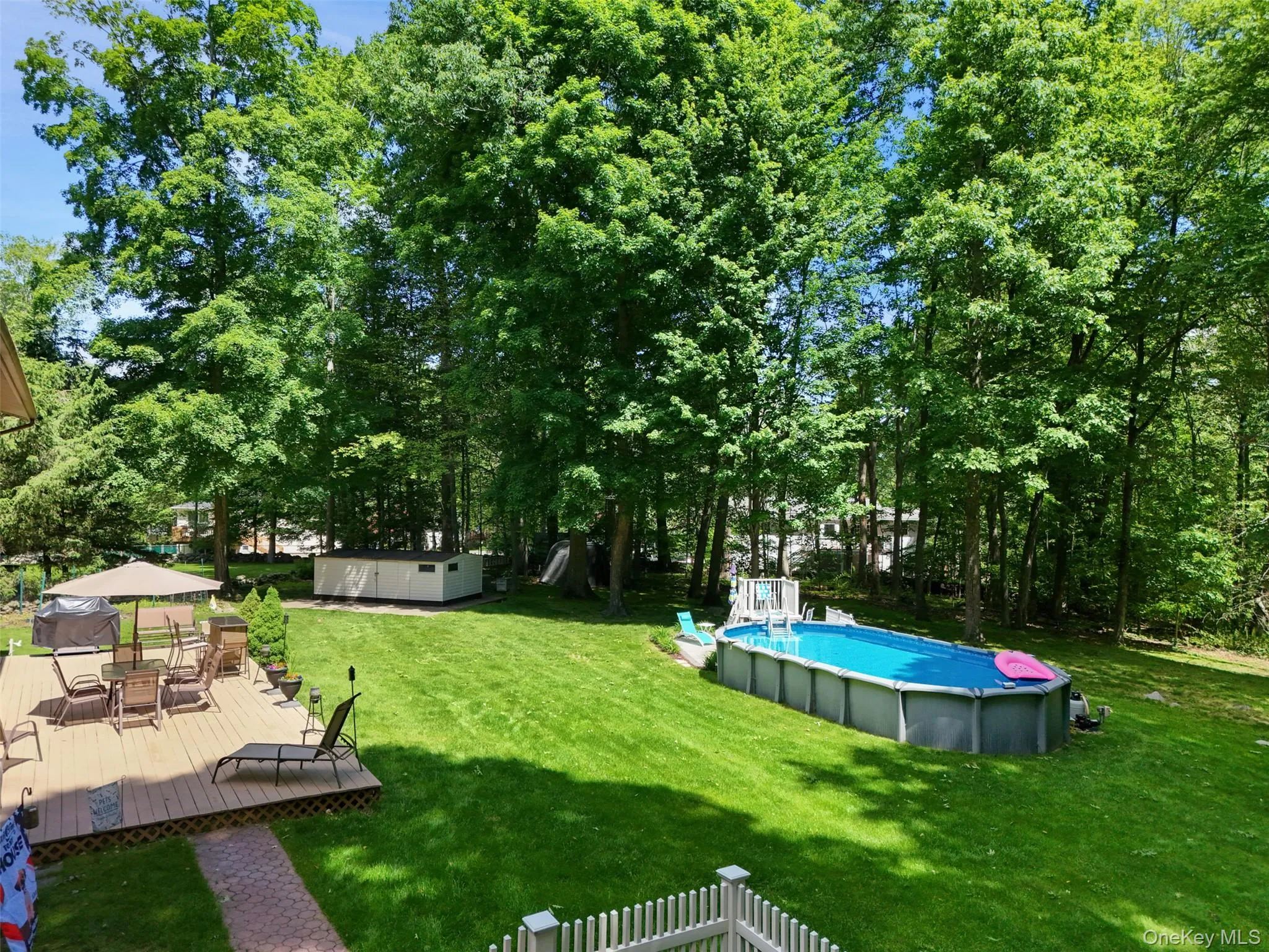 Beautiful deck, yard and pool Beautiful deck, yard and pool