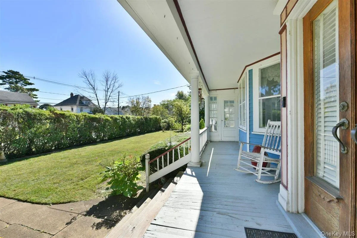Porch with a lawn Porch with a lawn