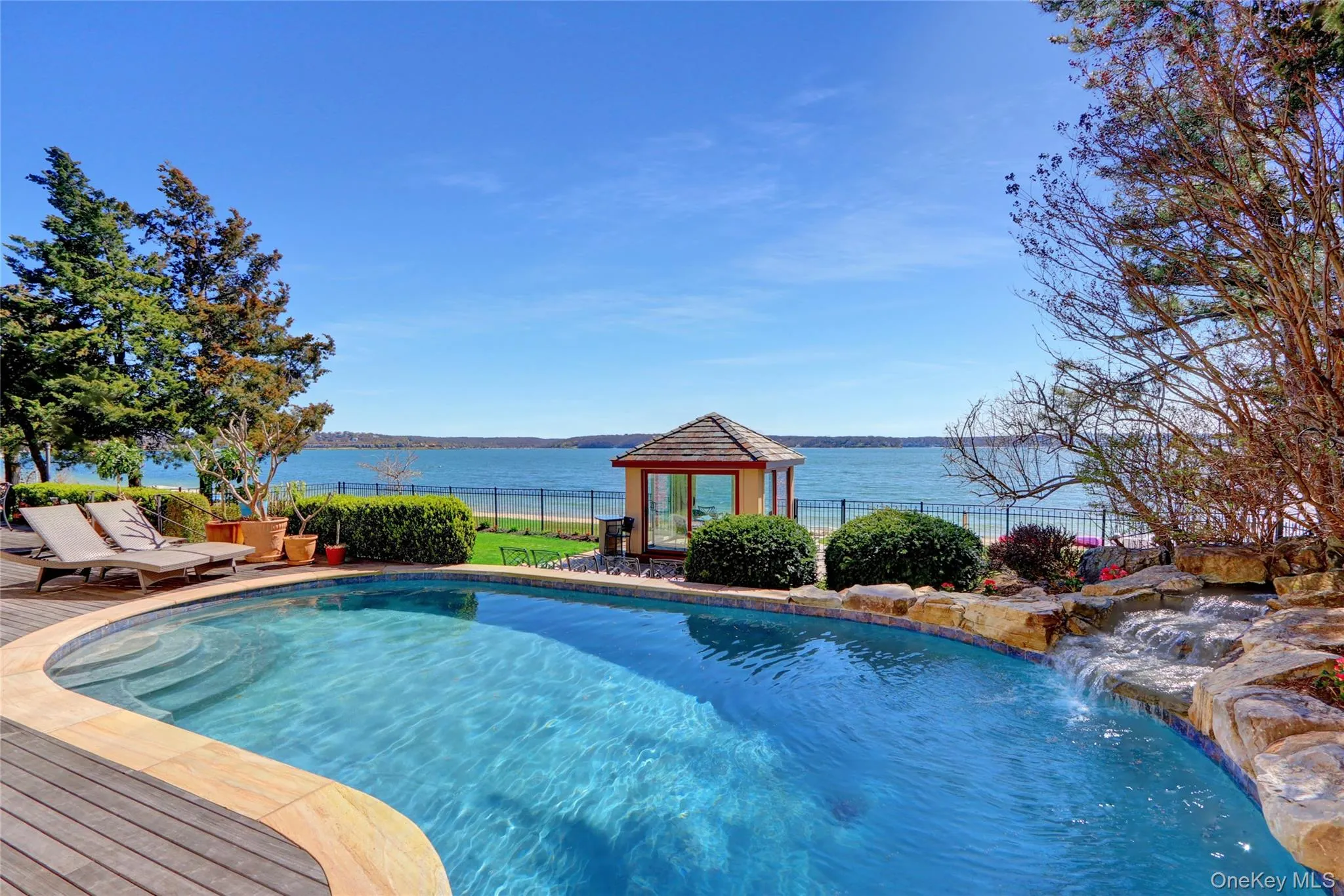 View of swimming pool featuring a fenced in pool, a gazebo, and fence View of swimming pool featuring a fenced in pool, a gazebo, and fence