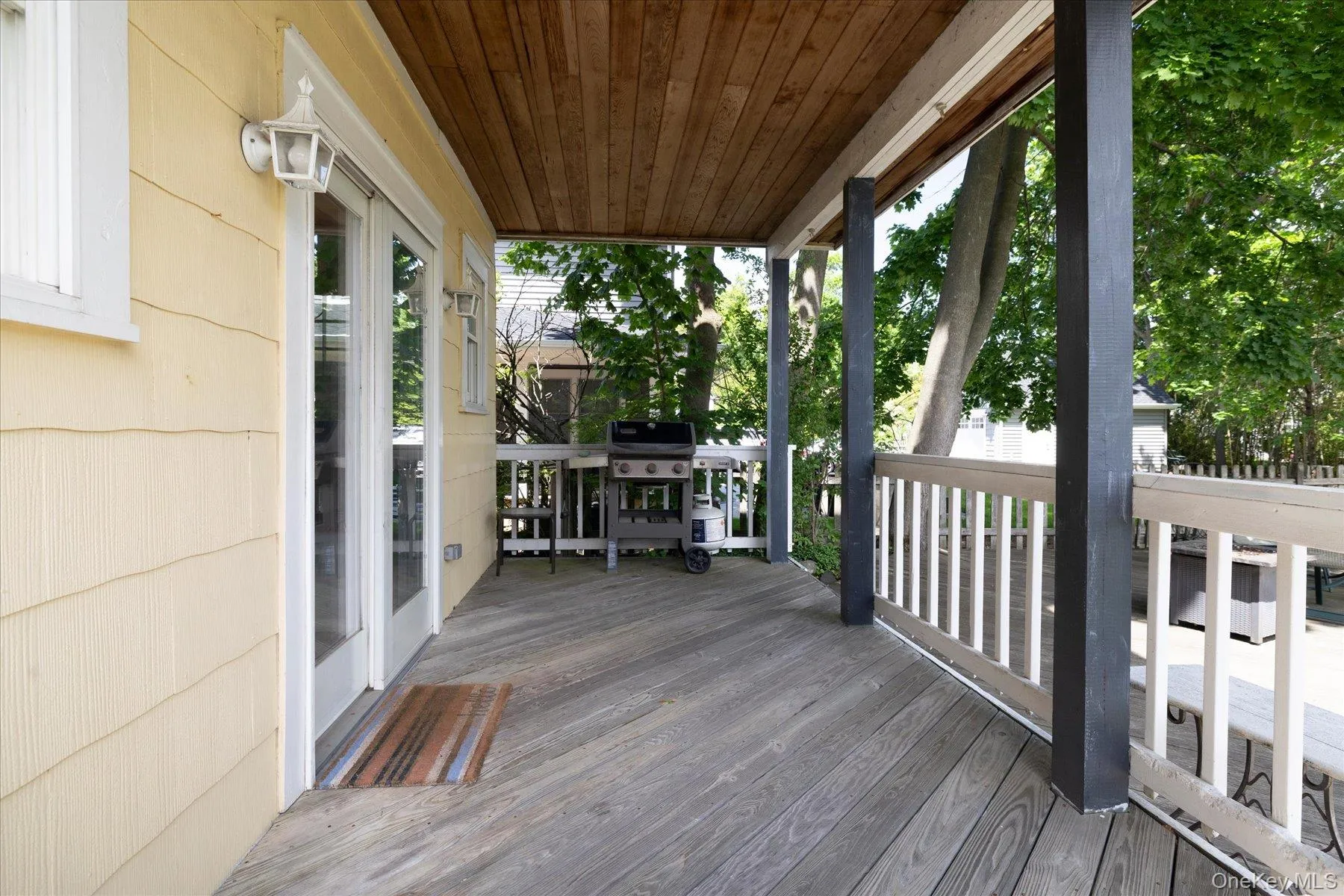 Covered porch off the kitchen Covered porch off the kitchen