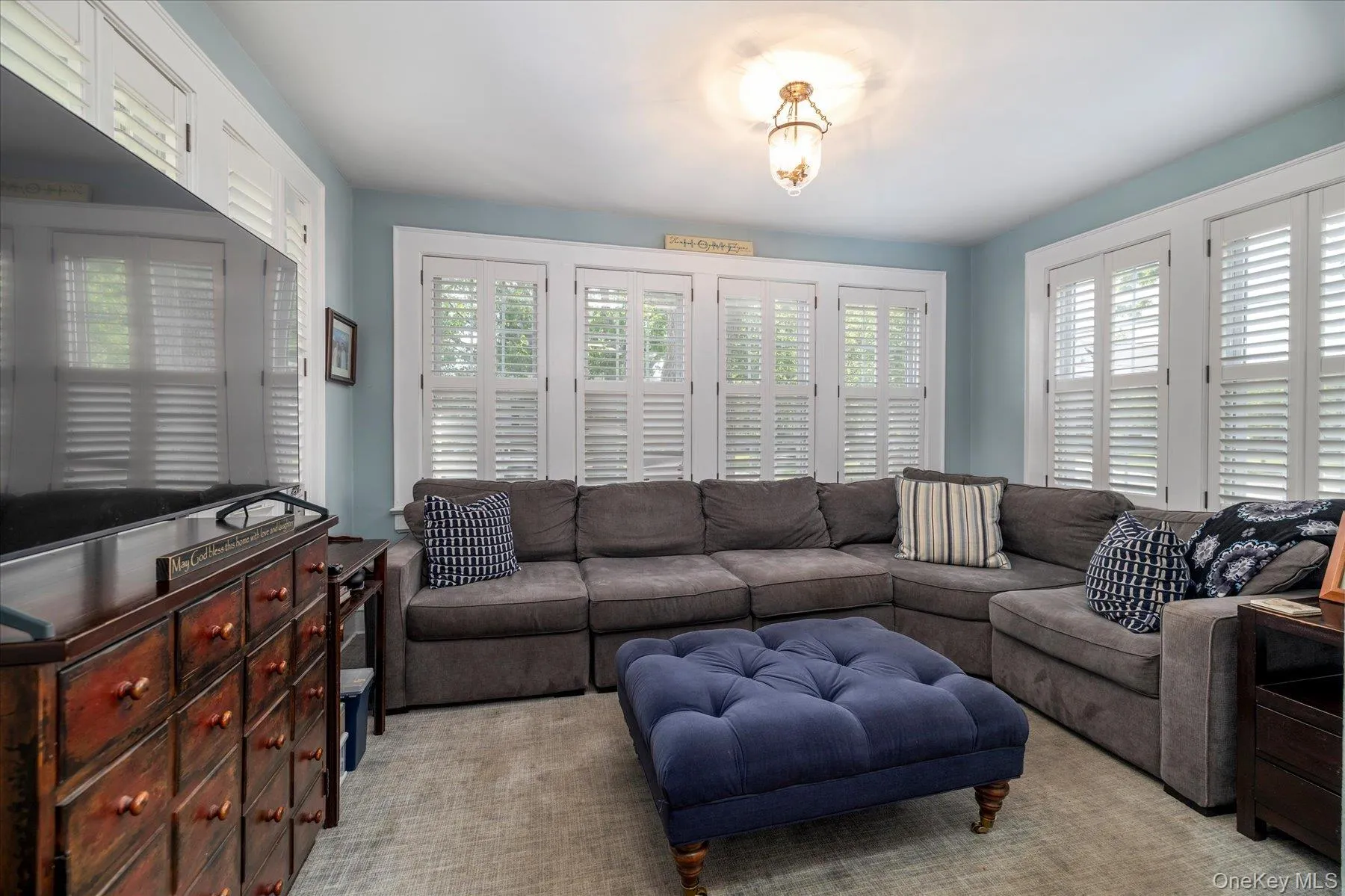 Cozy den with plantation shutters Cozy den with plantation shutters