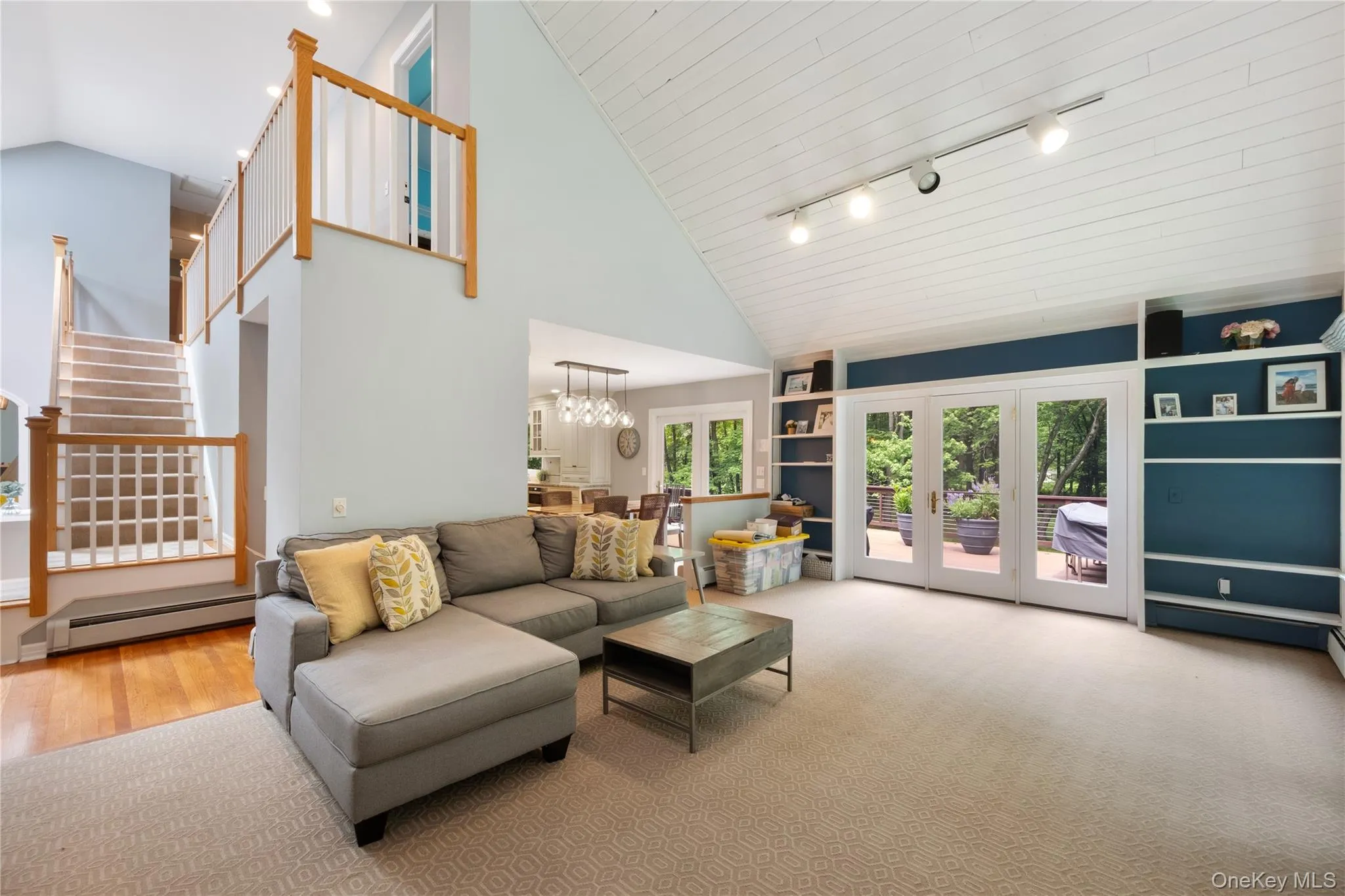 Family room with doors out to the deck Family room with doors out to the deck