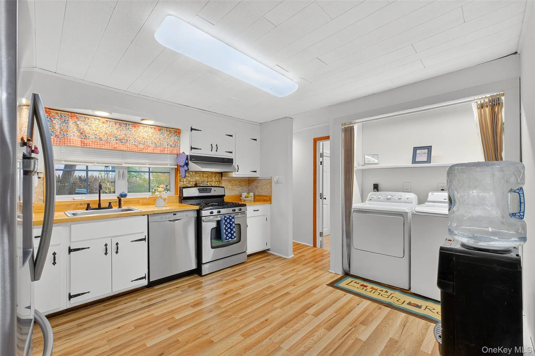 New butcher block countertops, flooring, backsplash New butcher block countertops, flooring, backsplash