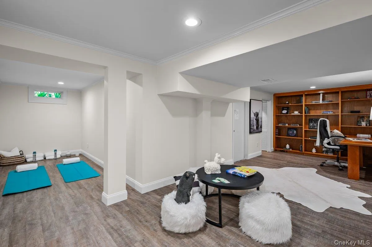 There is ample storage in the lower level. There is ample storage in the lower level.