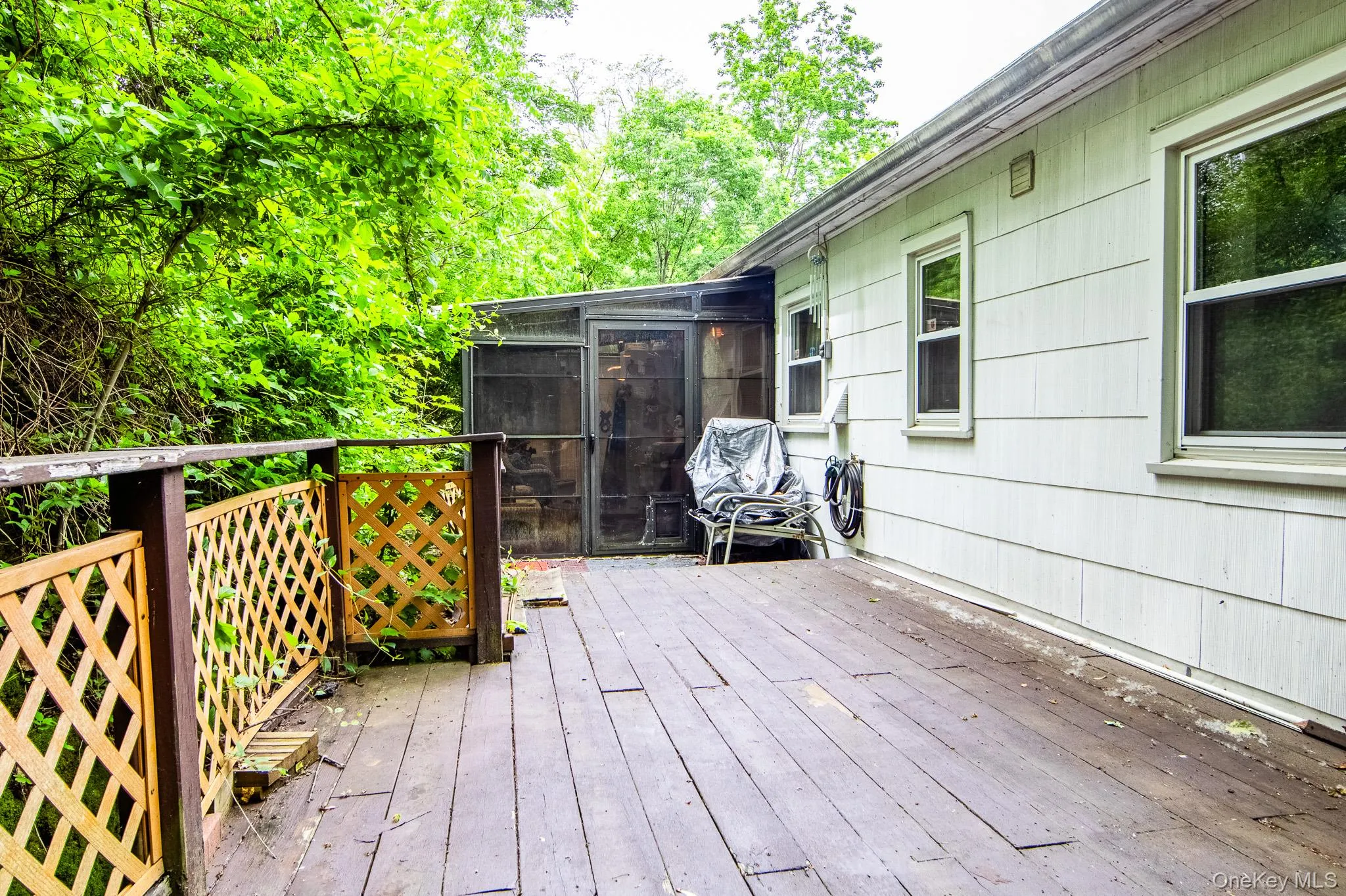 Back deck off the sunroom Back deck off the sunroom
