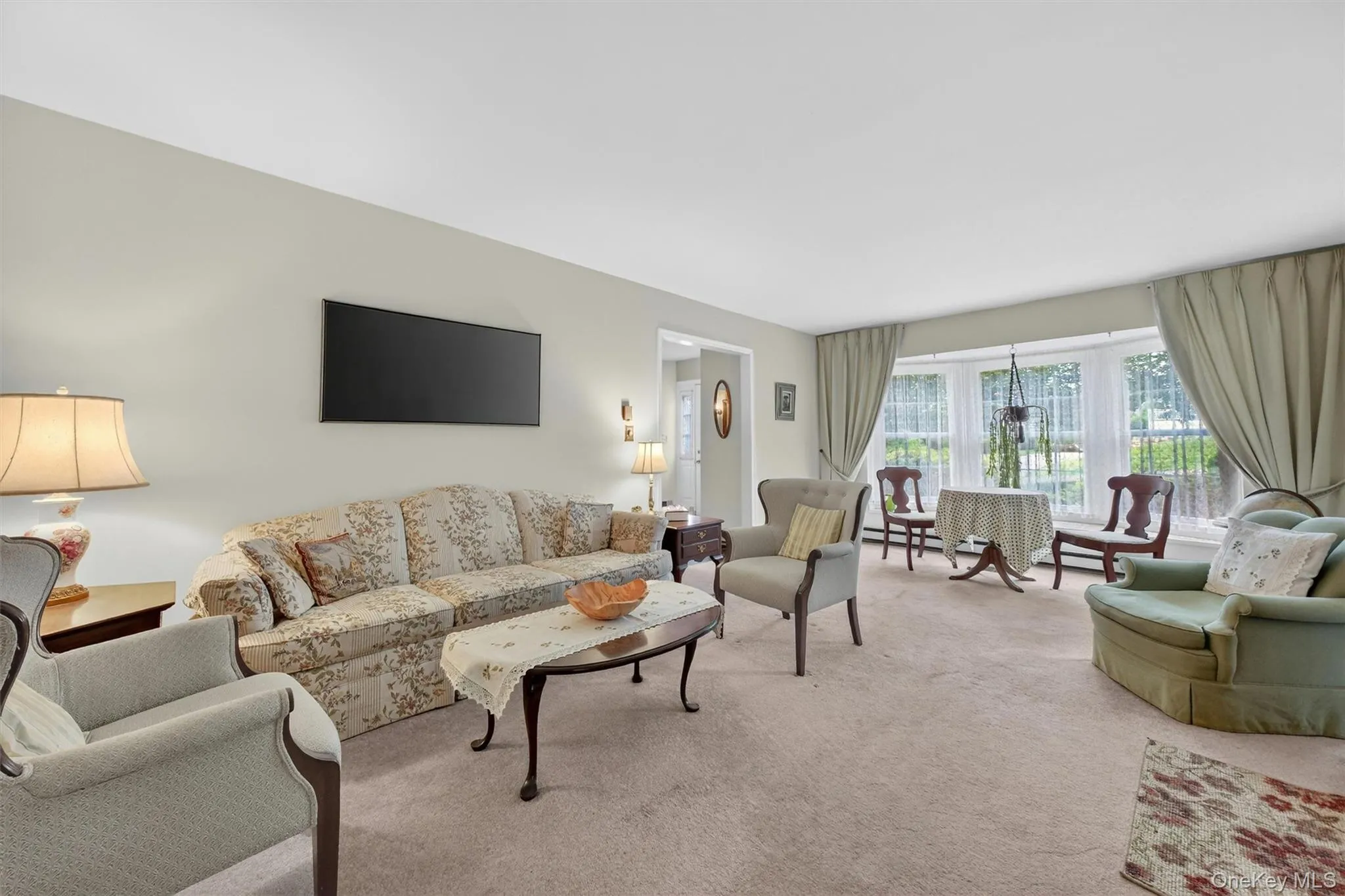 Living room is spacious and comfortable with gas fireplace. Living room is spacious and comfortable with gas fireplace.