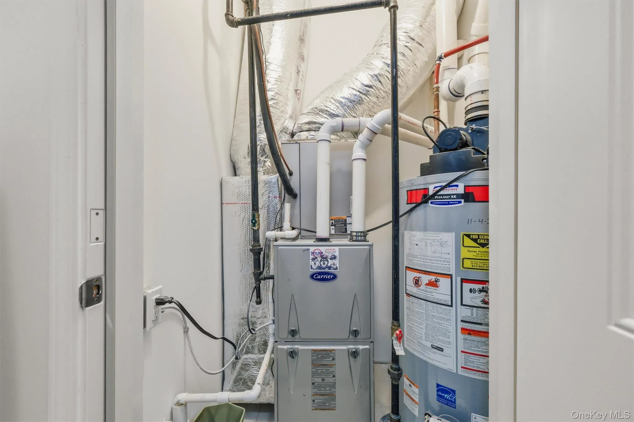 The utility closet tucks the HVAC system and water heater conveniently out of the way. The utility closet tucks the HVAC system and water heater conveniently out of the way.