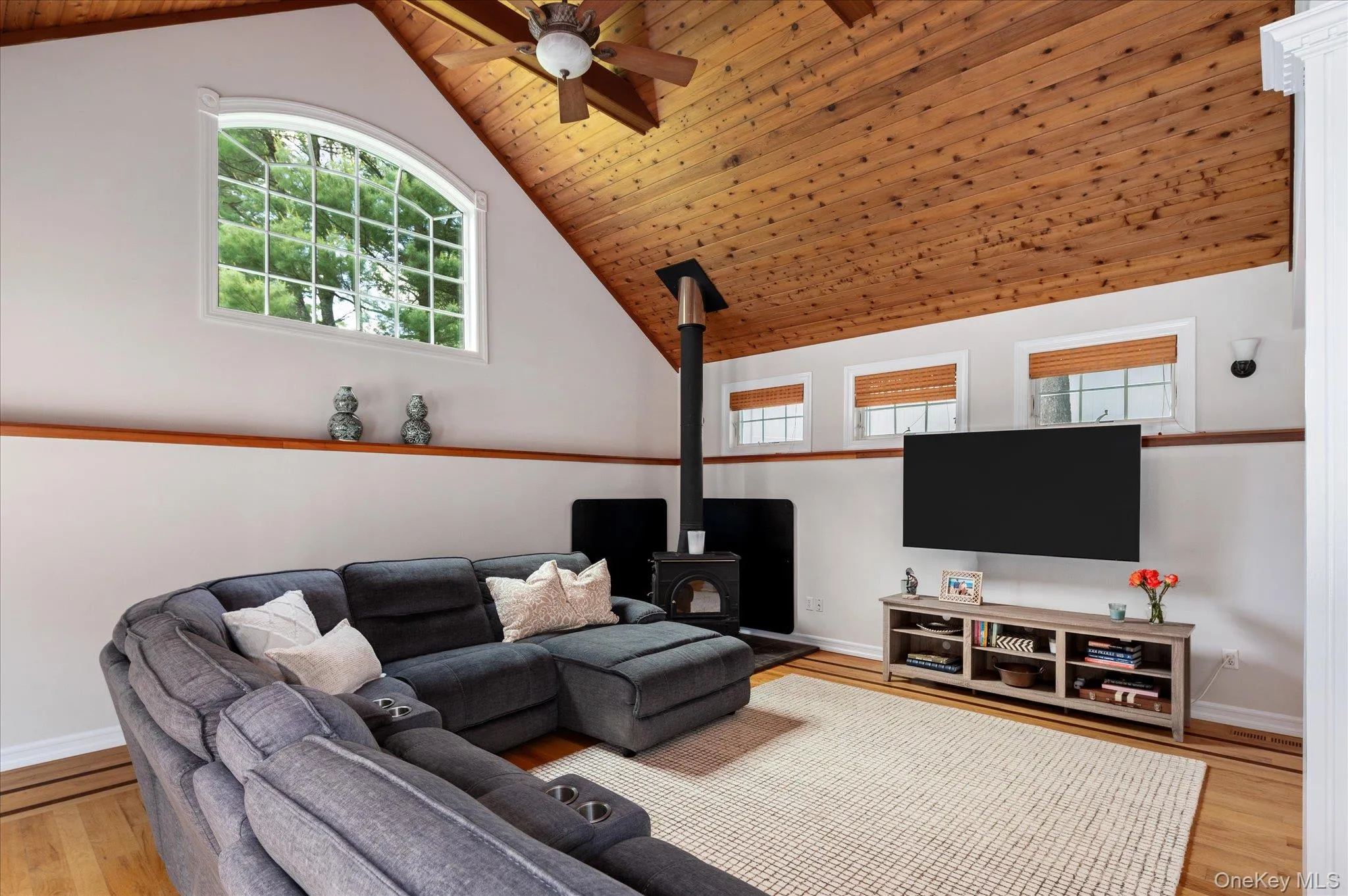 Family Room with Wood Burning Stove Family Room with Wood Burning Stove