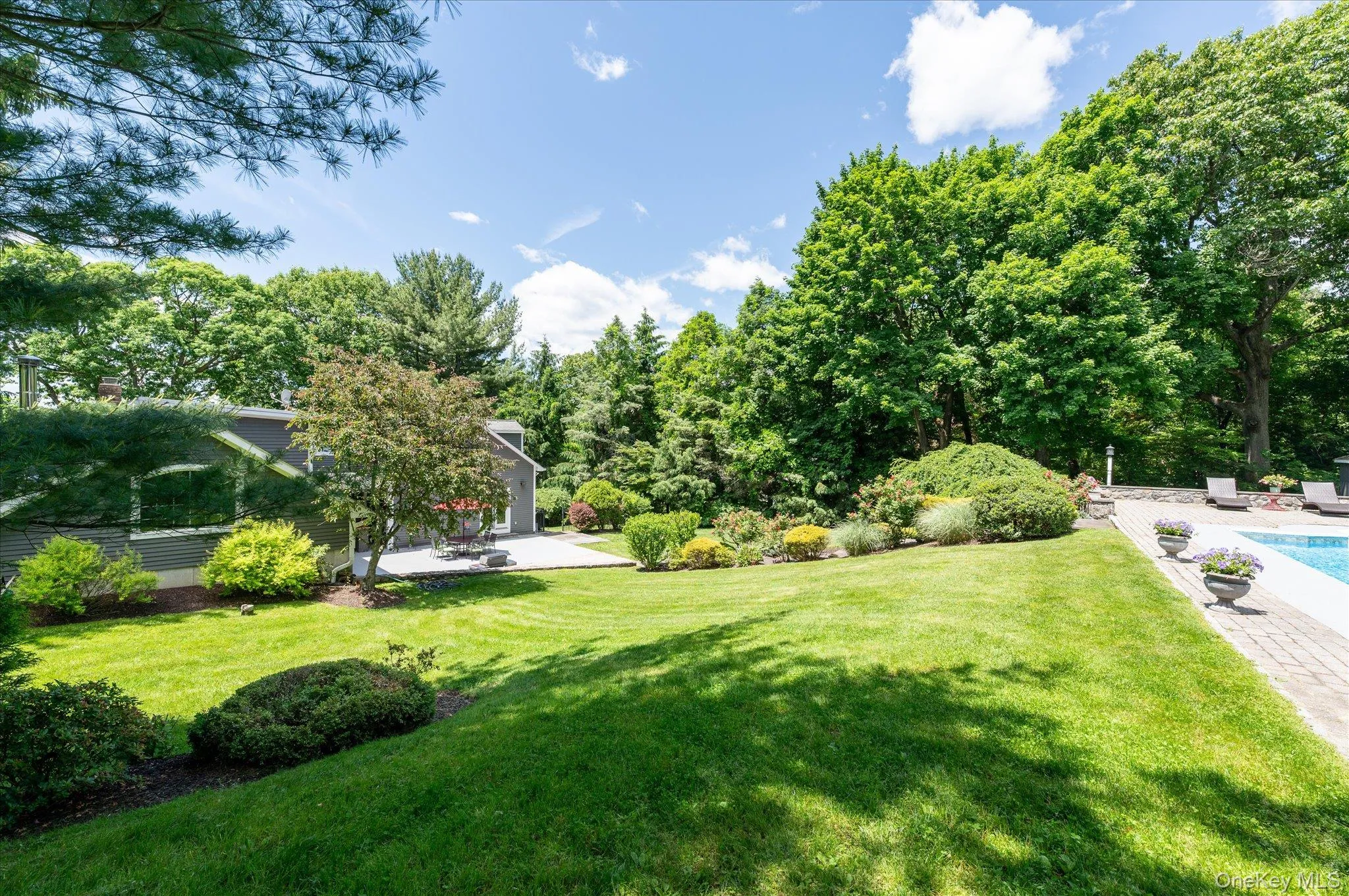 Backyard View with Flagstone Steps to Pool Backyard View with Flagstone Steps to Pool