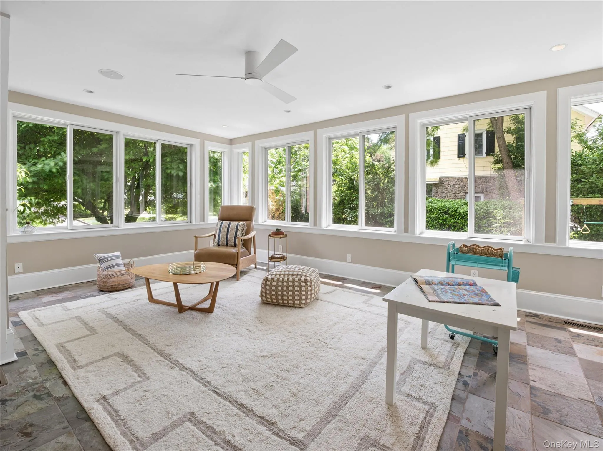 With heated floors and door to backyard With heated floors and door to backyard