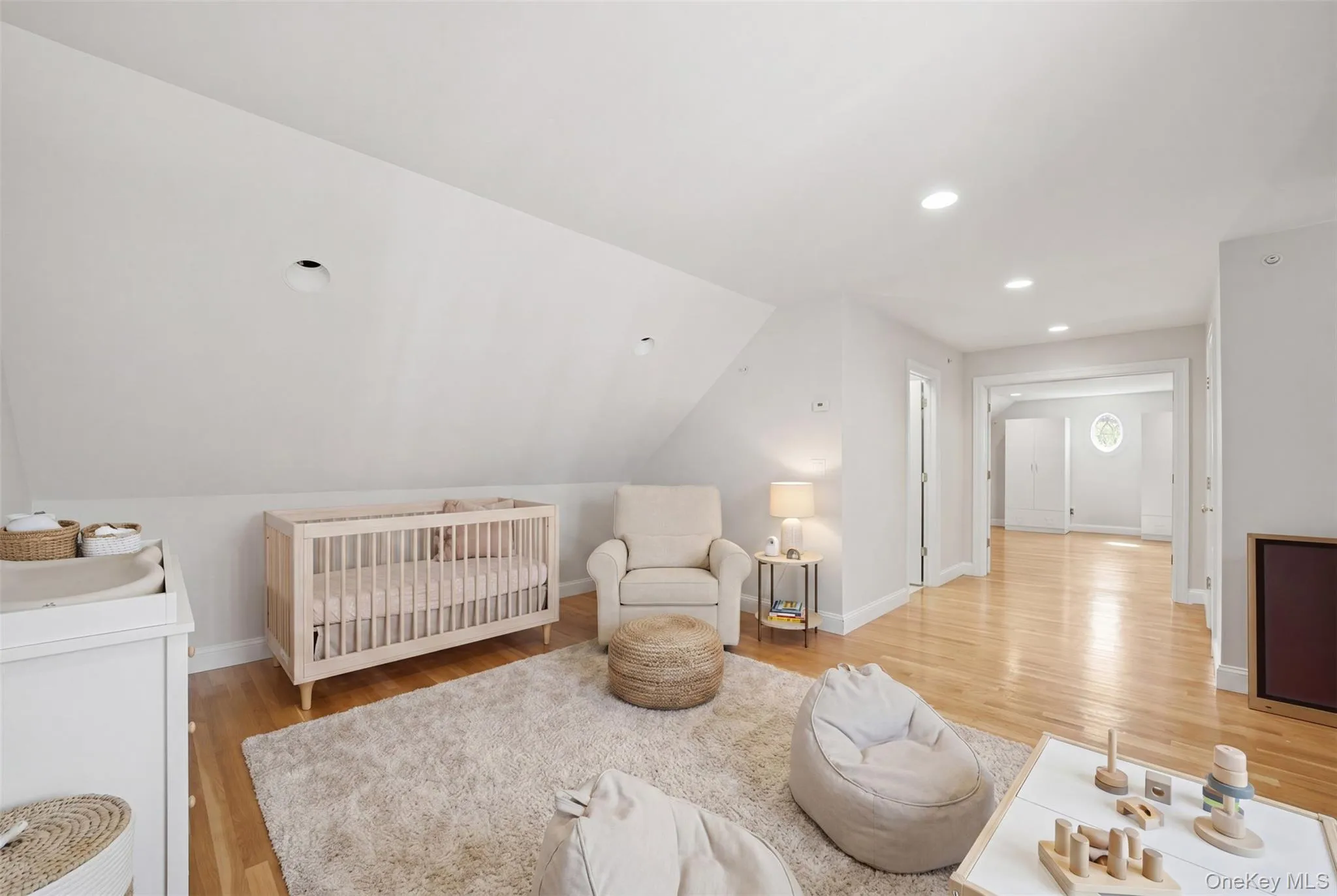 Extended primary bedroom space—virtually staged Extended primary bedroom space—virtually staged