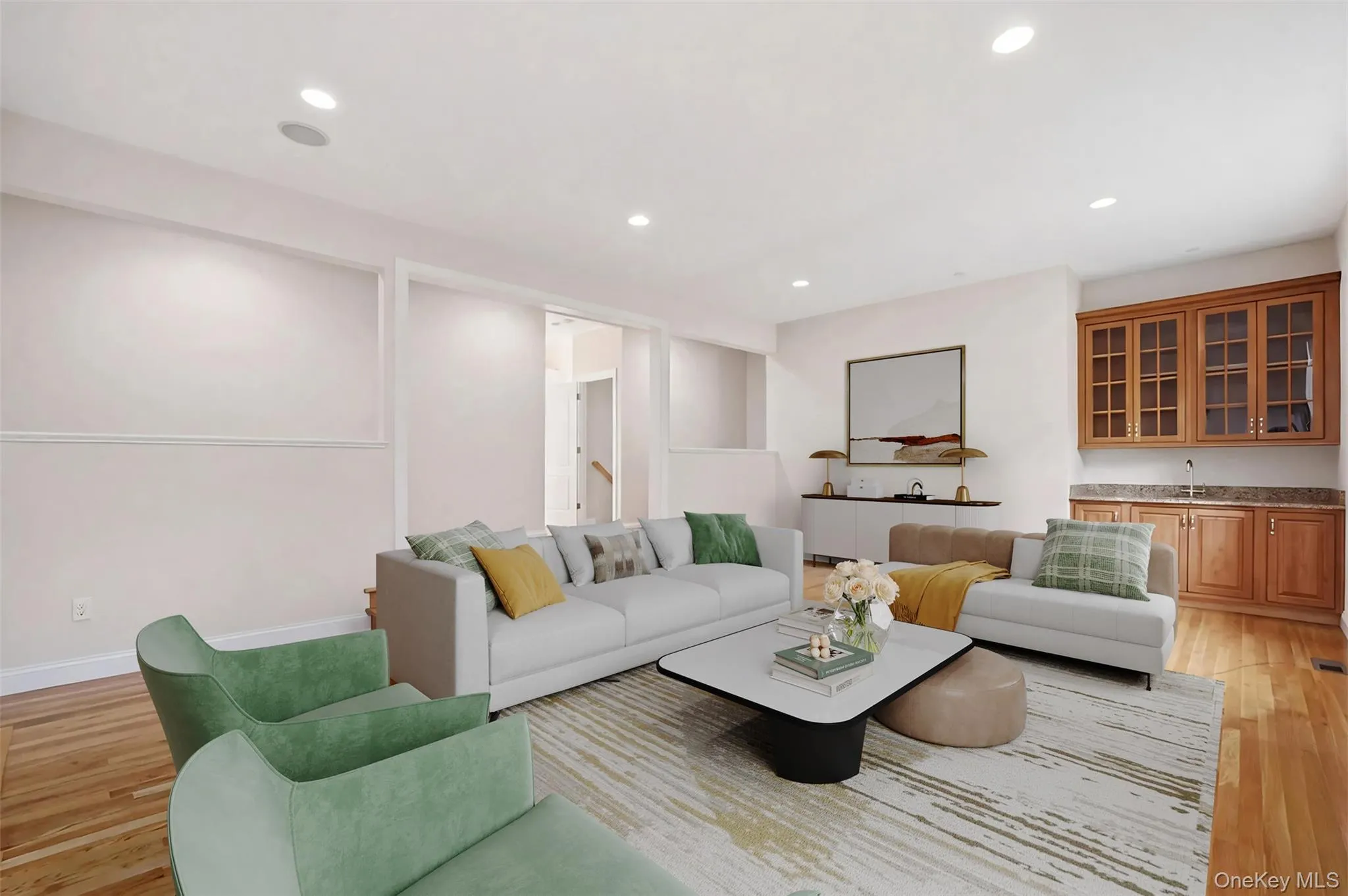 Family Room with Wet Bar - Virtually staged Family Room with Wet Bar - Virtually staged