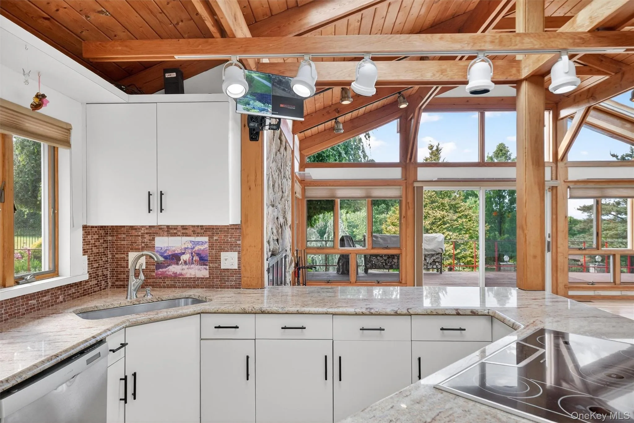 Open to the living room with stunning farm views and beyond Open to the living room with stunning farm views and beyond