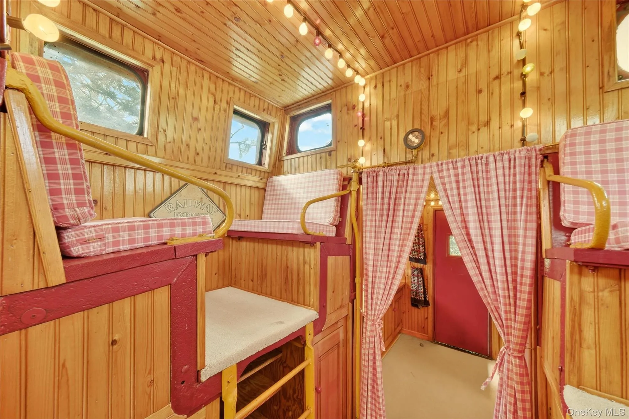 A peek at the inside of the caboose! A peek at the inside of the caboose!