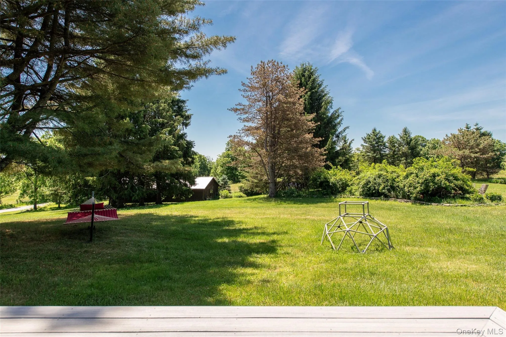 Side yard and barn Side yard and barn
