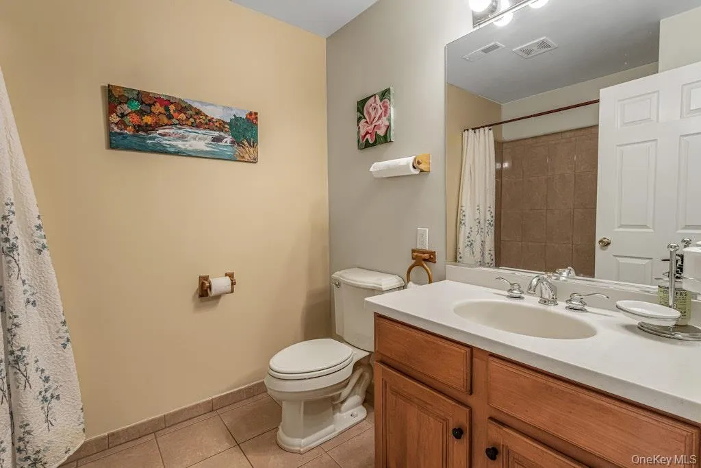 The second floor hall bathroom. The second floor hall bathroom.
