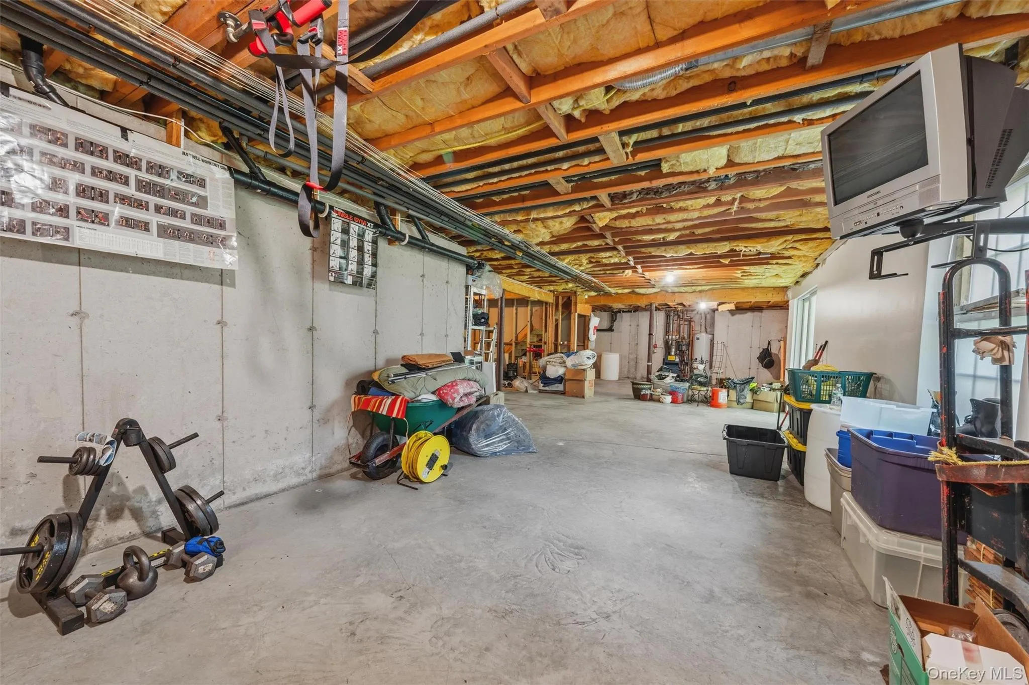 Unfinished Basement gym area Unfinished Basement gym area