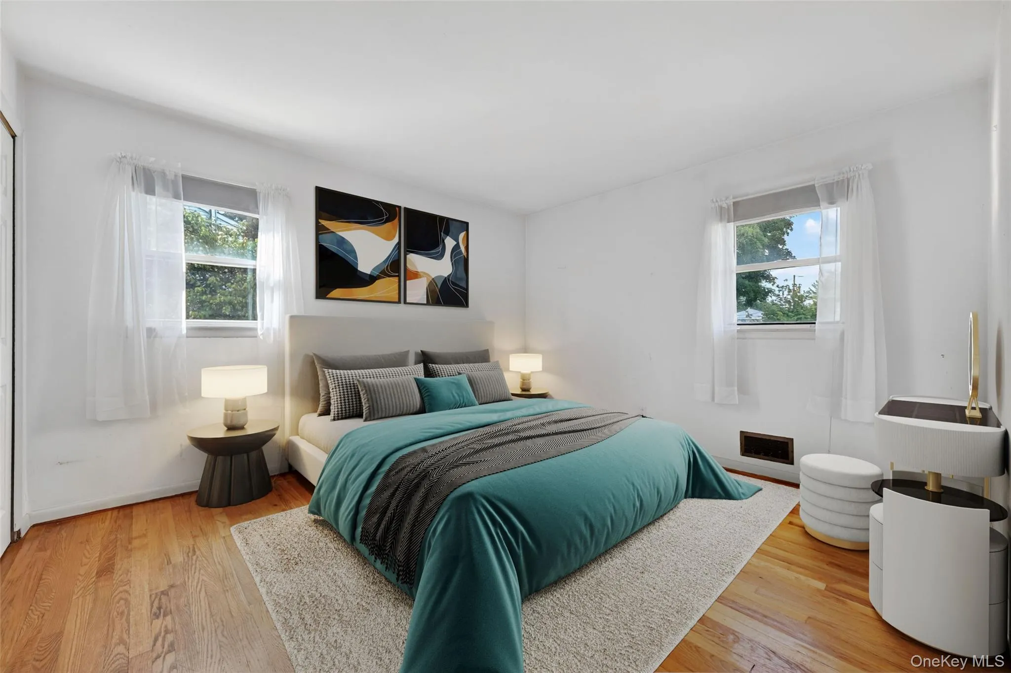 Virtually staged main bedroom Virtually staged main bedroom