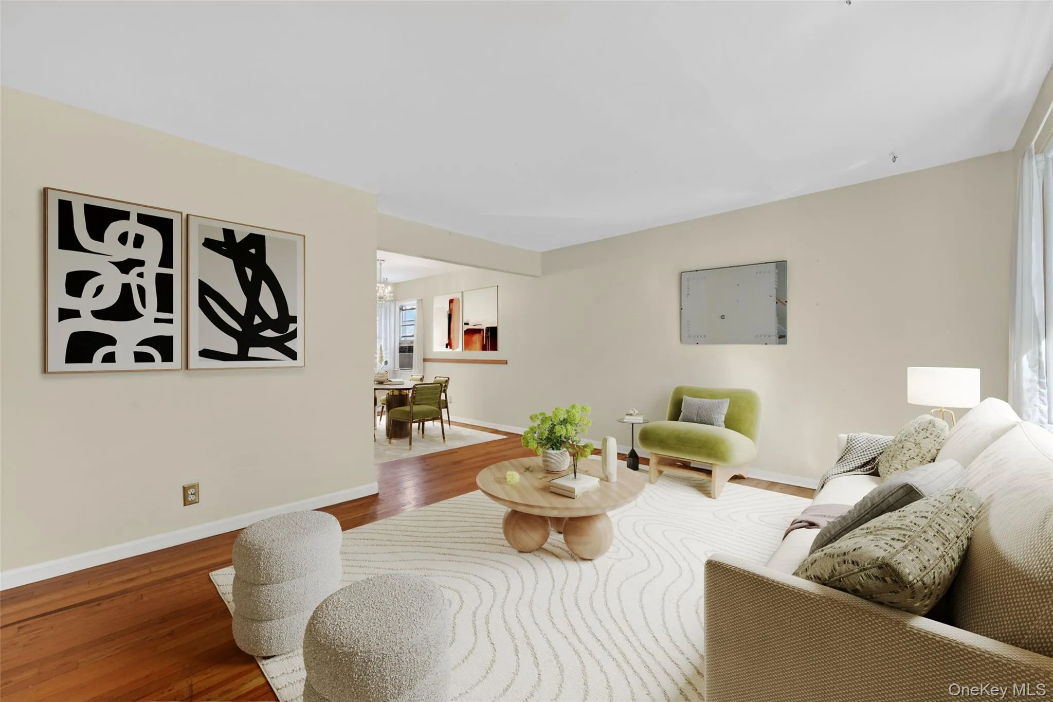 Virtually staged living room Virtually staged living room