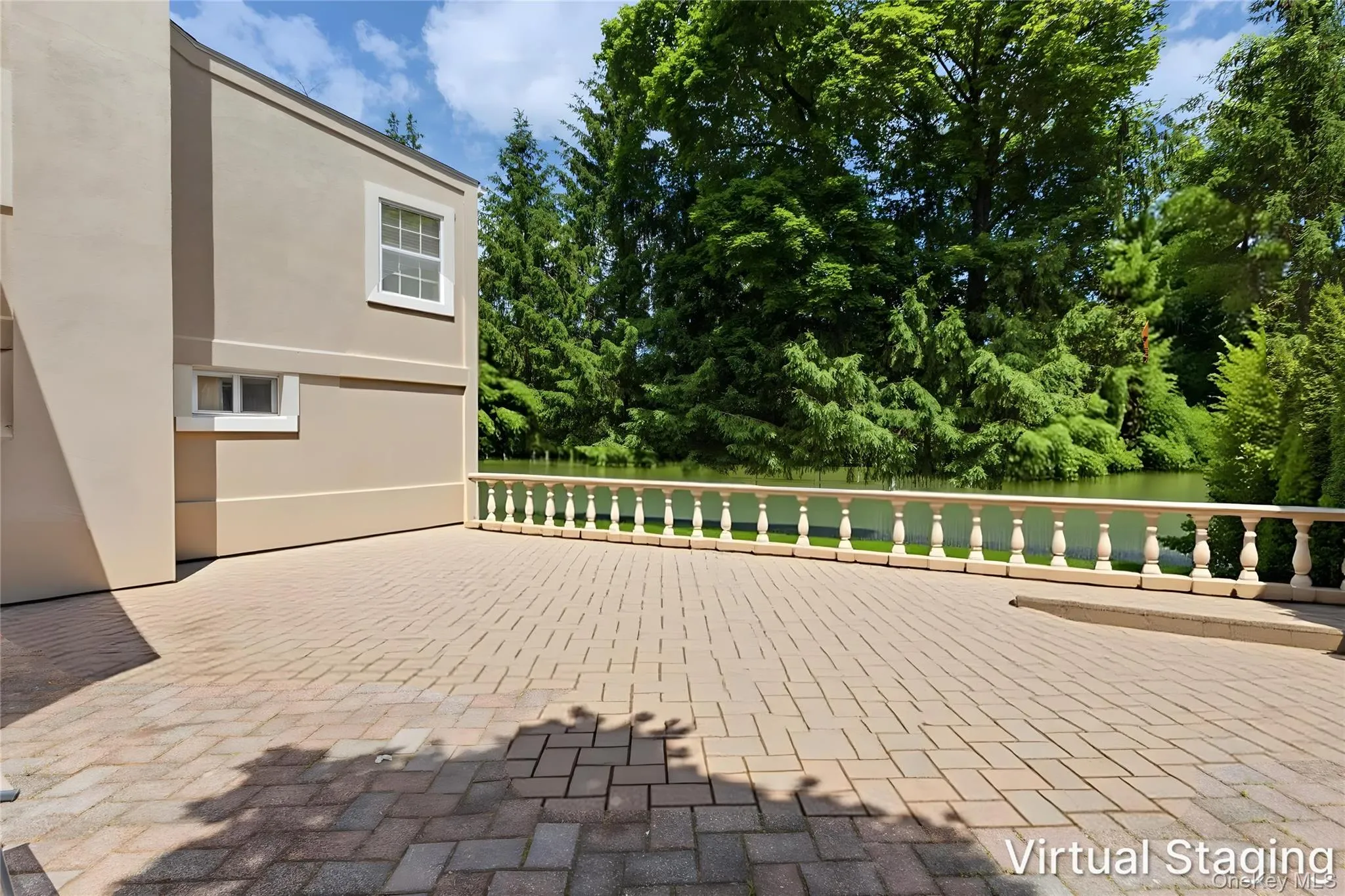 Large paver patio Large paver patio