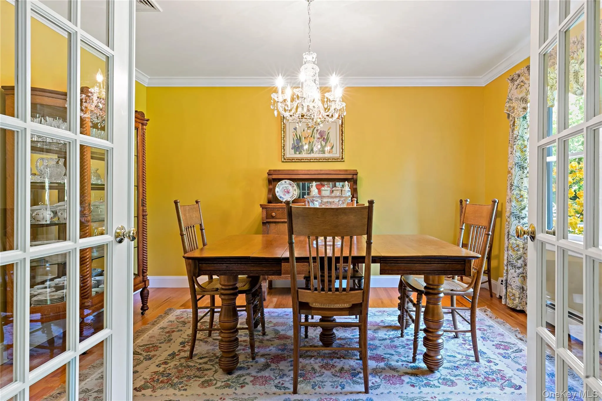 French doors leading into the dining room French doors leading into the dining room