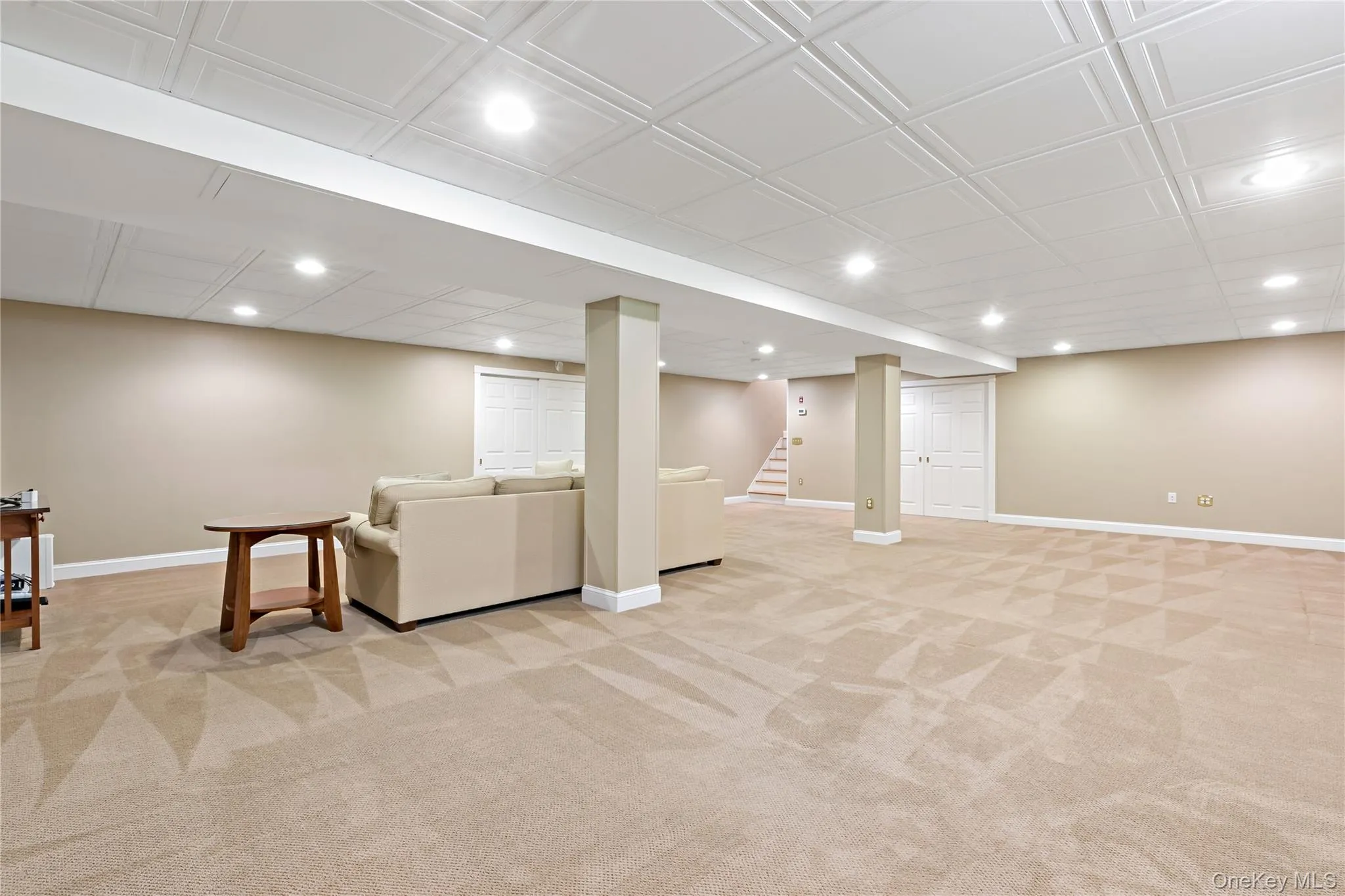Lower level recreation room. Lower level recreation room.
