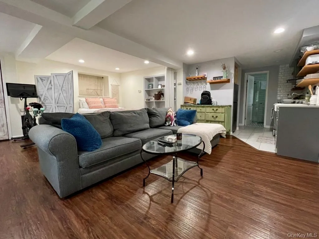 Studio with updated kitchen and bath, laundry room w storage, recessed lighting, luxury vinyl floors Studio with updated kitchen and bath, laundry room w storage, recessed lighting, luxury vinyl floors