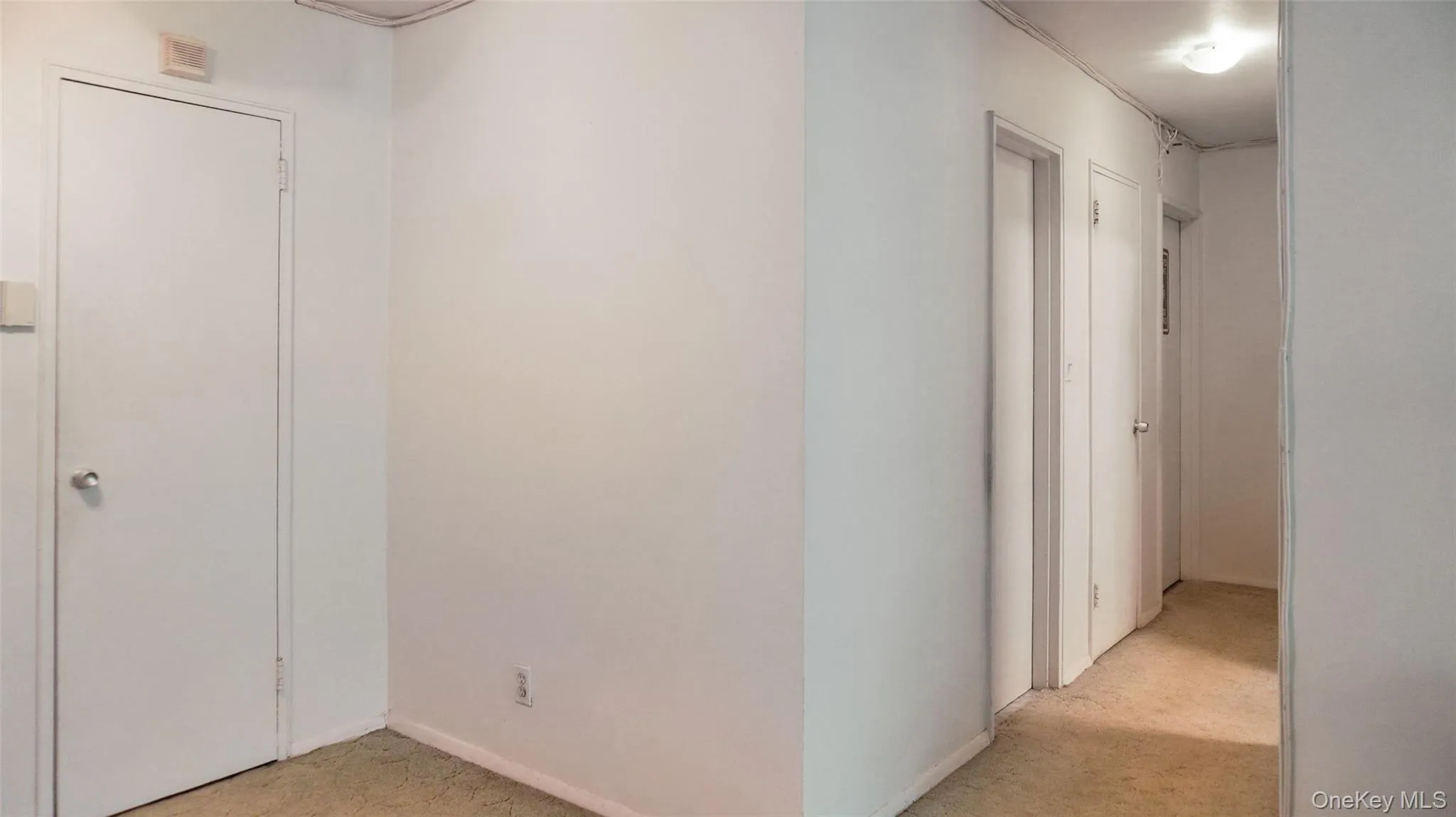 Entry way with a spacious closet. Entry way with a spacious closet.