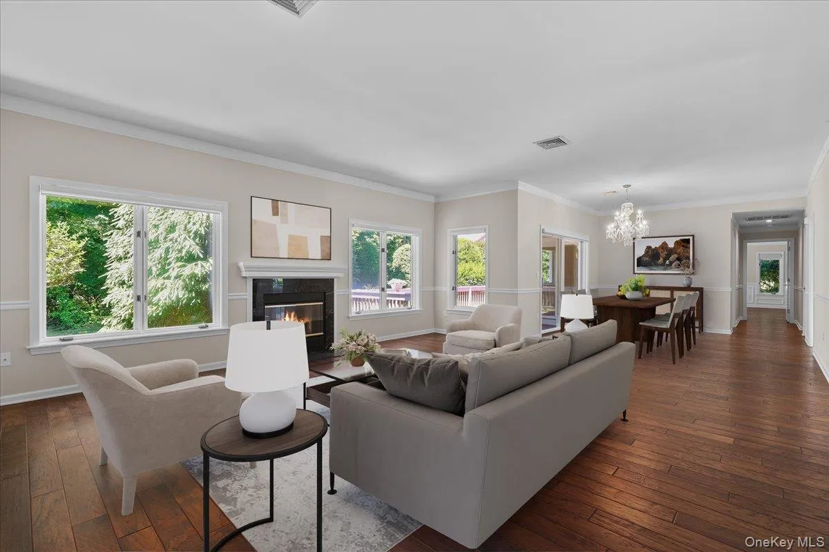 Virtually-staged Living Room/Dining Room Virtually-staged Living Room/Dining Room