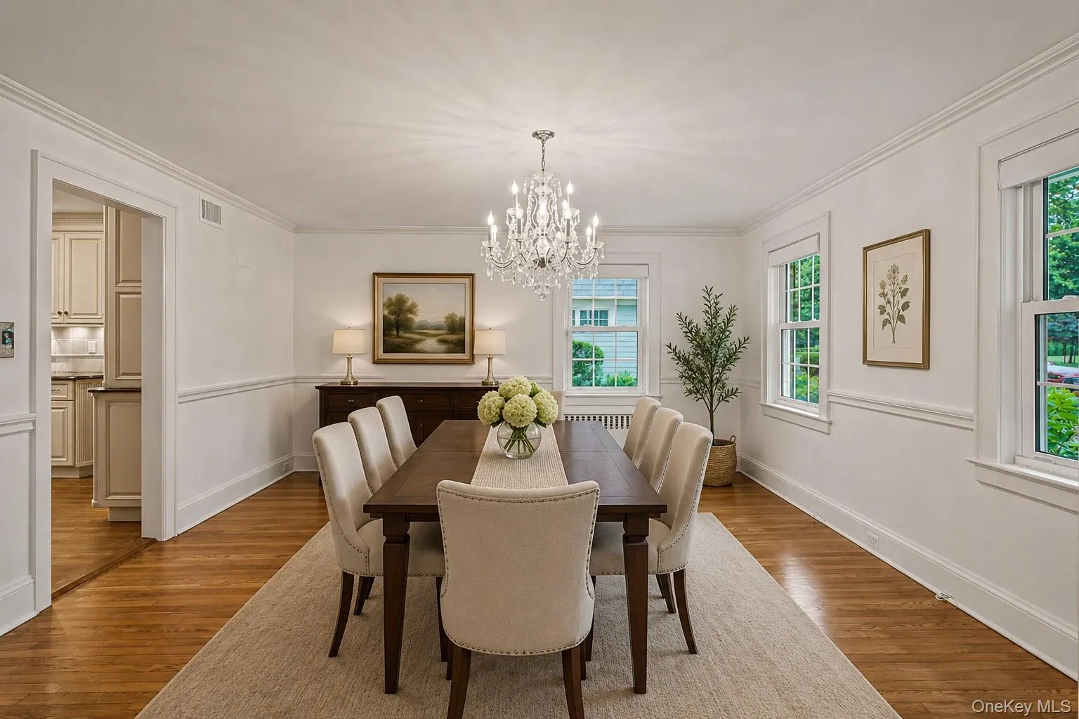Virtually staged formal dining room Virtually staged formal dining room