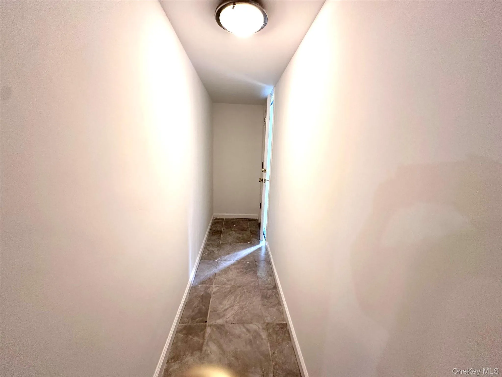 Corridor on lower level to the other finished room Corridor on lower level to the other finished room