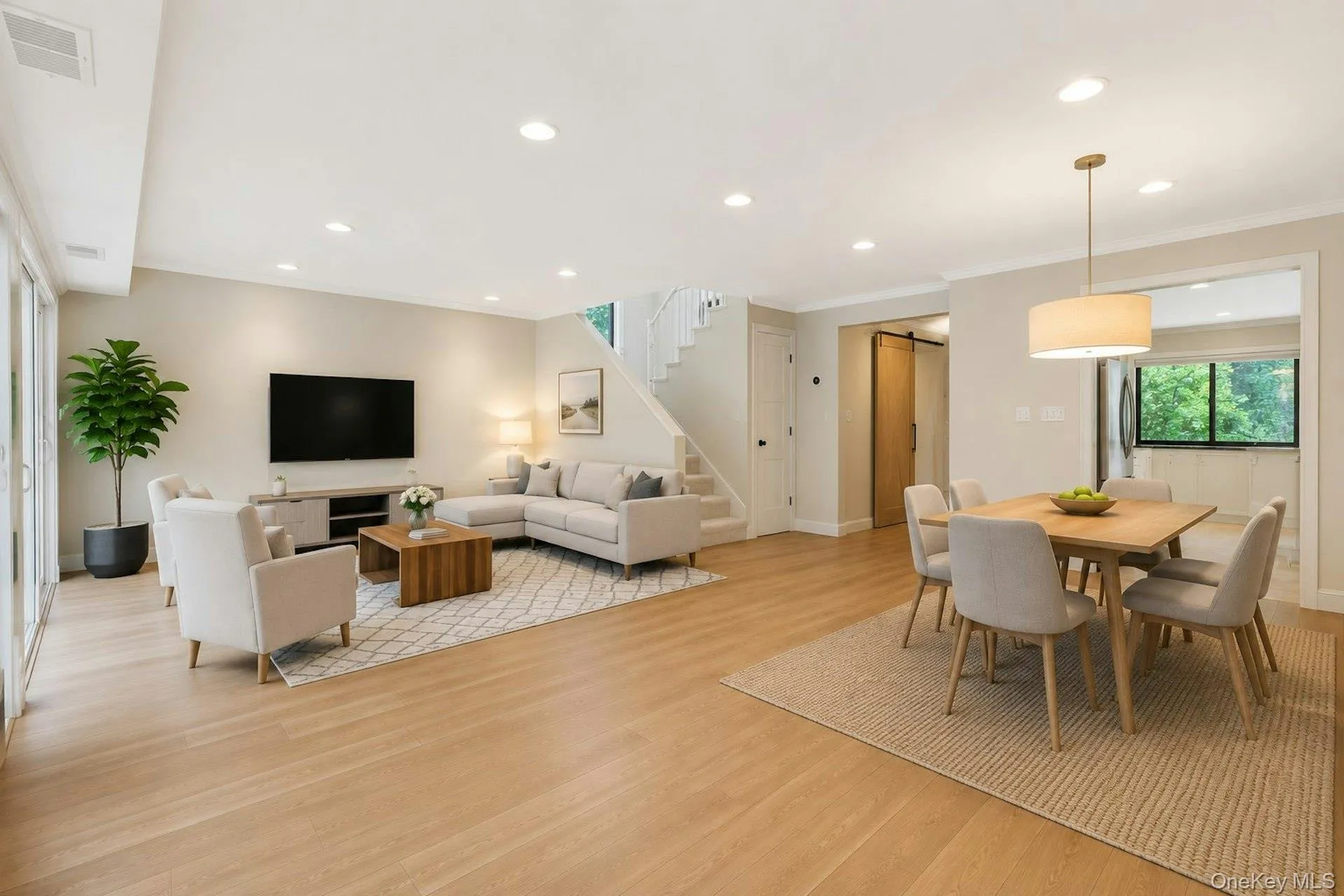 Virtually Staged - living/dining room Virtually Staged - living/dining room