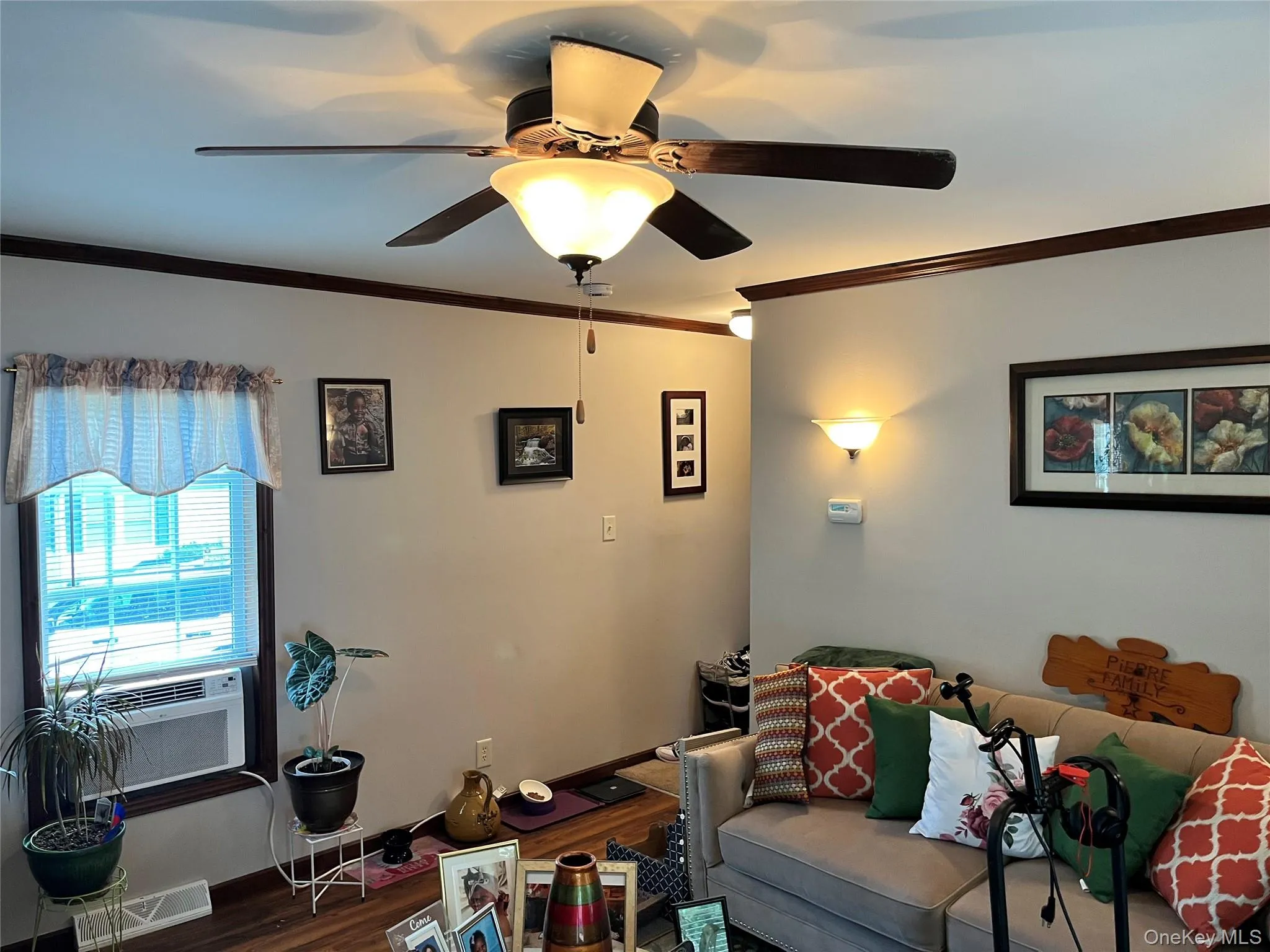 Big window and ceiling fan Big window and ceiling fan